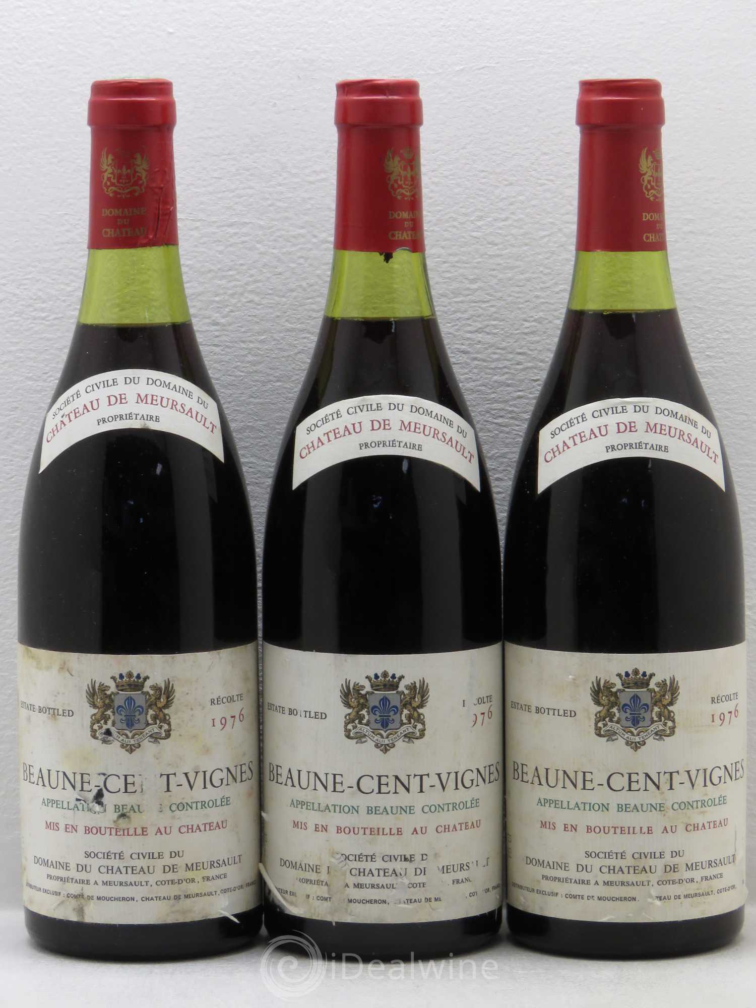 Beaune 1er Cru Cent Vignes Domaine Du Château De Meursault 1976 - Posten von 3 Flaschen - 0