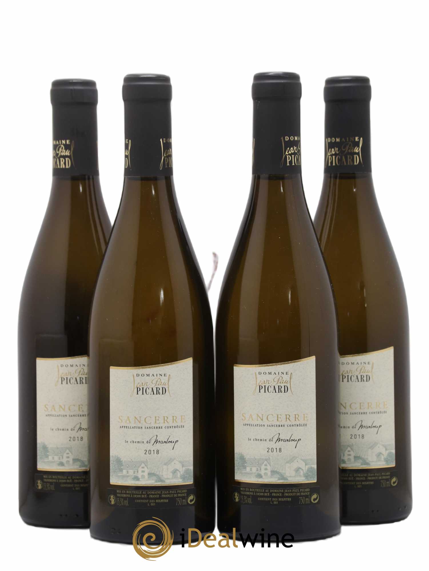 Sancerre Le Chemin de Marloup Jean Paul Picard (sans prix de réserve) 2018 - Posten von 4 Flaschen - 0