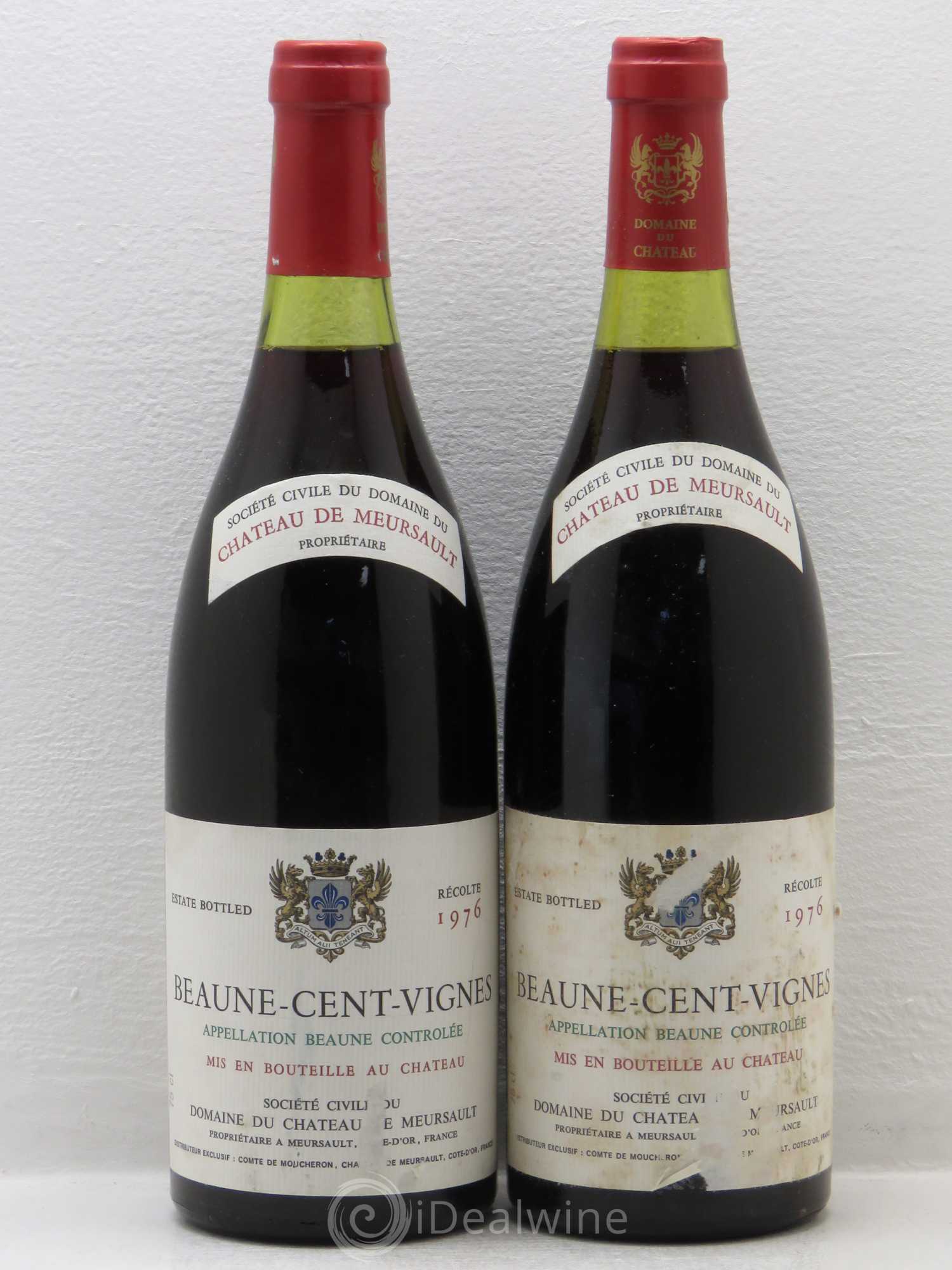 Beaune 1er Cru Cent Vignes Domaine Du Château De Meursault 1976 - Posten von 2 Flaschen - 0