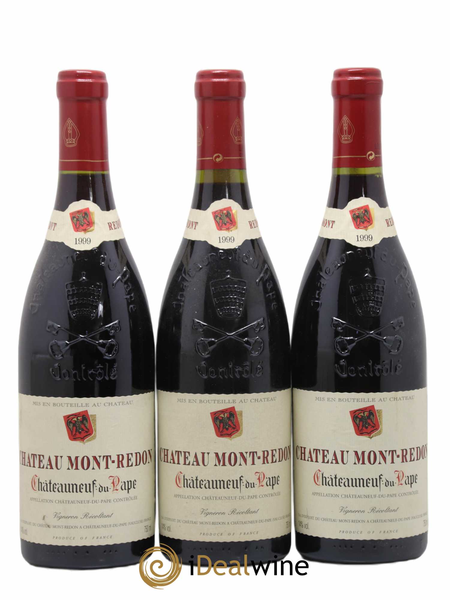 Châteauneuf-du-Pape Château Mont-Redon Famille Abeille-Fabre 1999 - Lot de 3 bouteilles - 0
