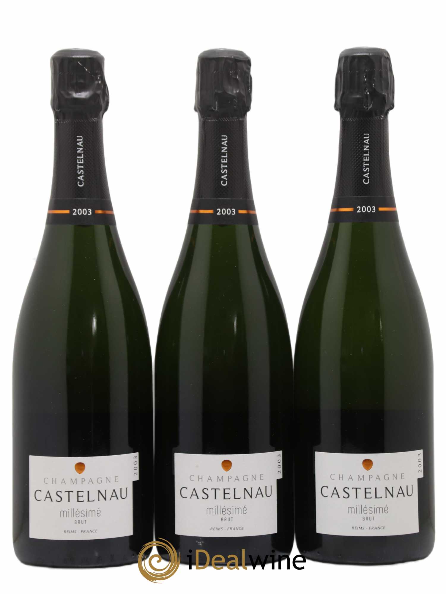 Champagne Brut Millésimé Castelnau 2003 - Posten von 3 Flaschen - 0