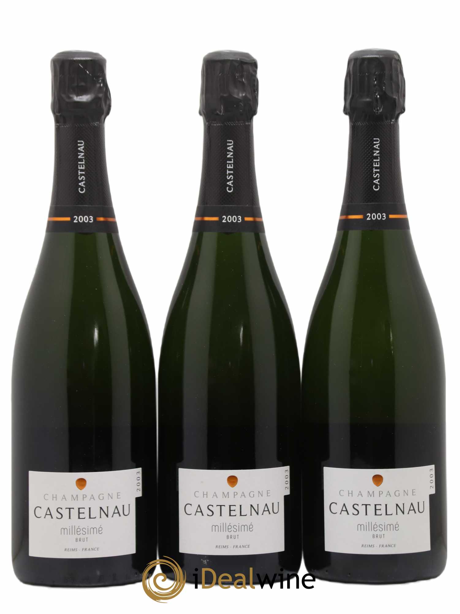 Champagne Brut Millésimé Castelnau 2003 - Posten von 3 Flaschen - 0