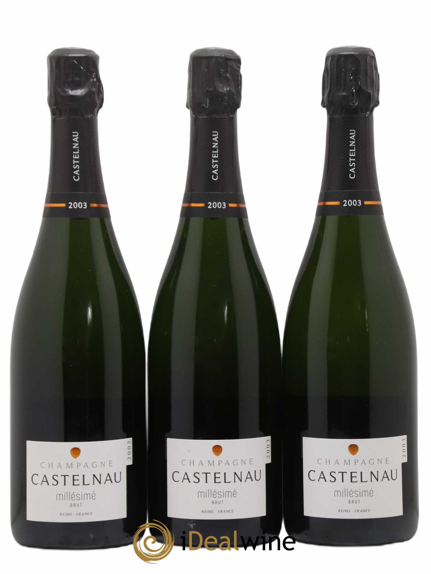 Champagne Brut Millésimé Castelnau 2003 - Lot of 3 bottles - 0