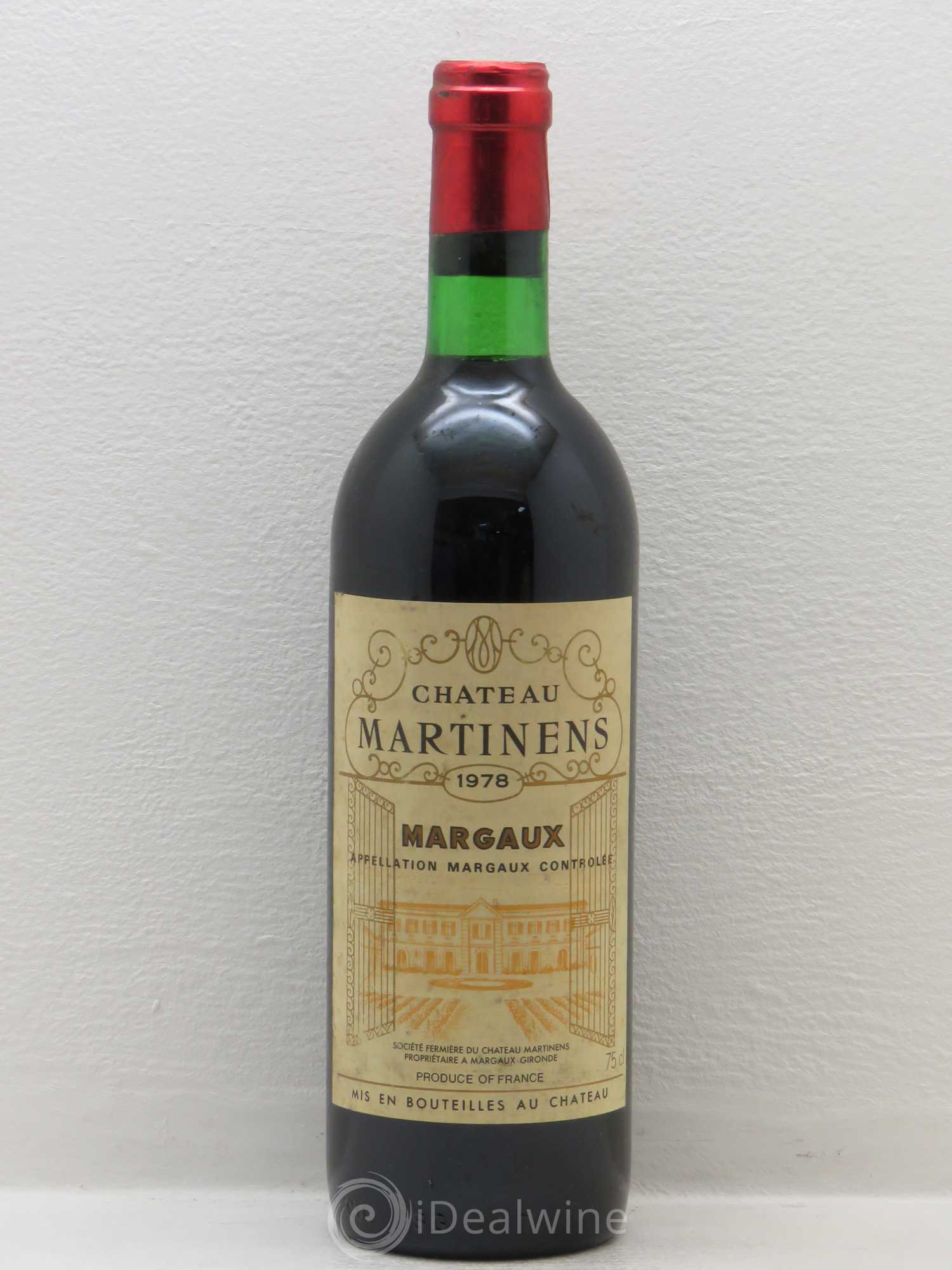 Château Martinens Cru Bourgeois 1978 - Lot de 1 bouteille - 0