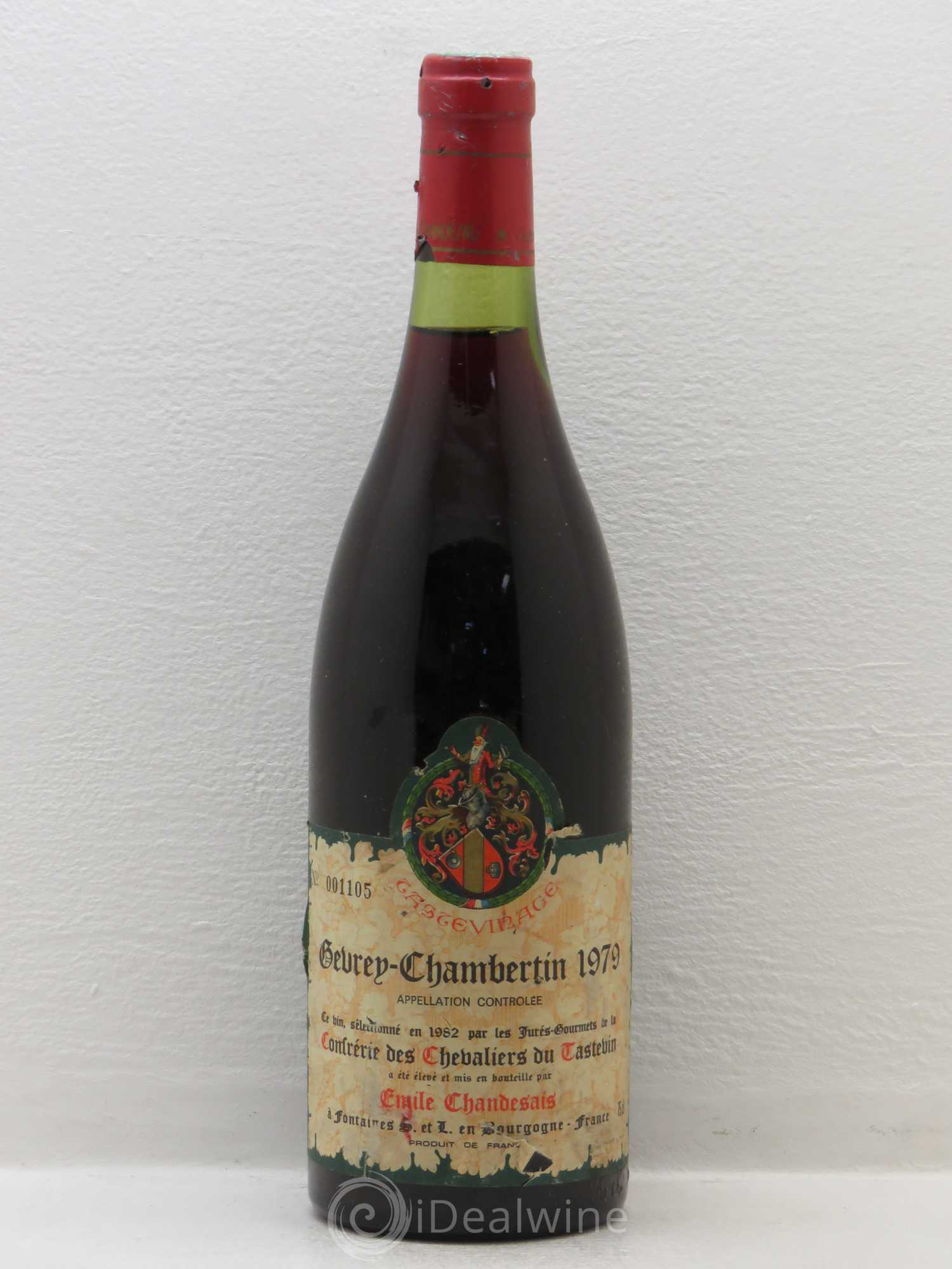 Gevrey-Chambertin Tastevinage Chandesais 1979 - Posten von 1 Flasche - 0