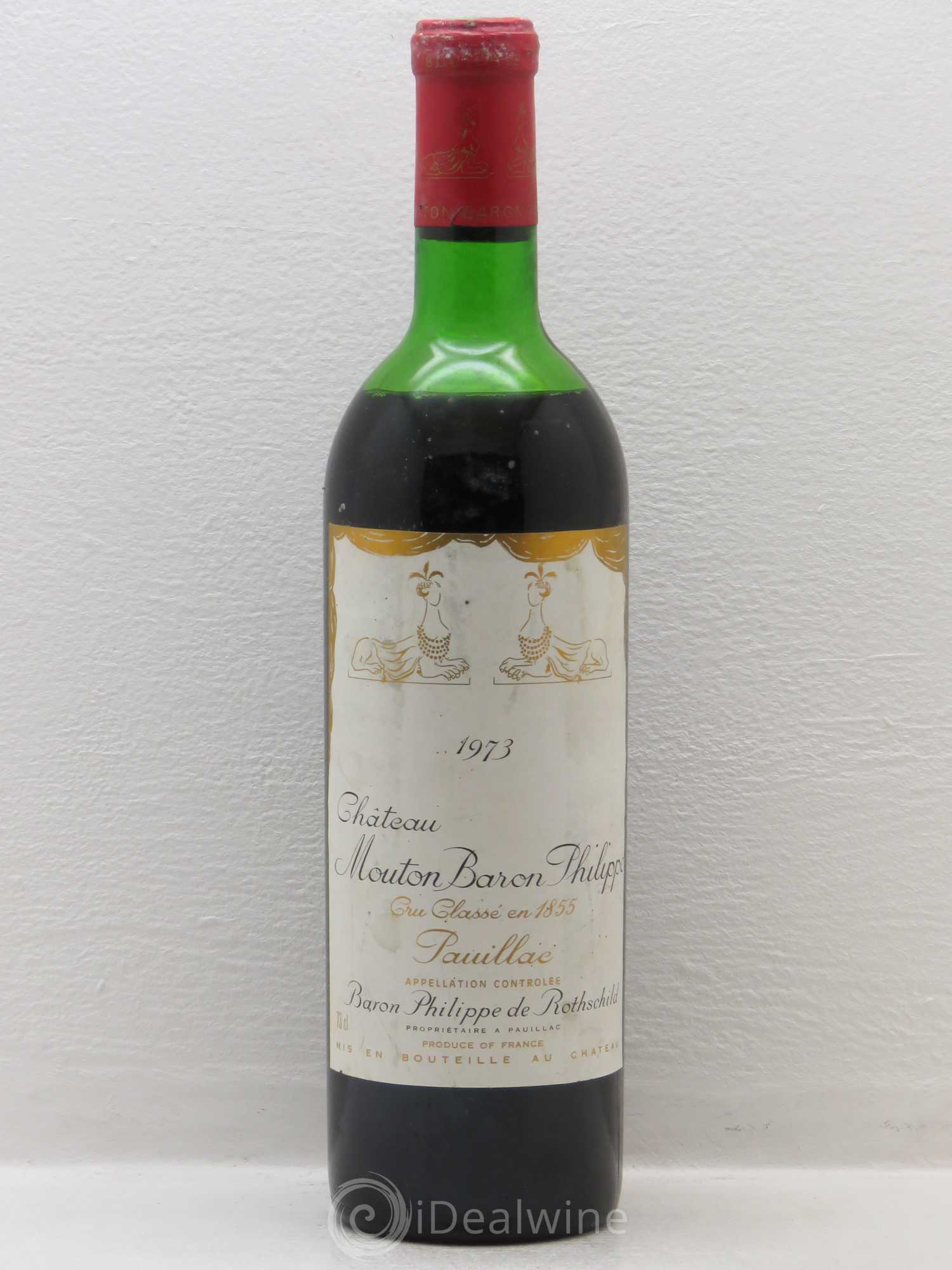 Château d' Armailhac - Mouton Baron(ne) Philippe 5ème Grand Cru Classé 1973 - Lot de 1 bouteille - 0