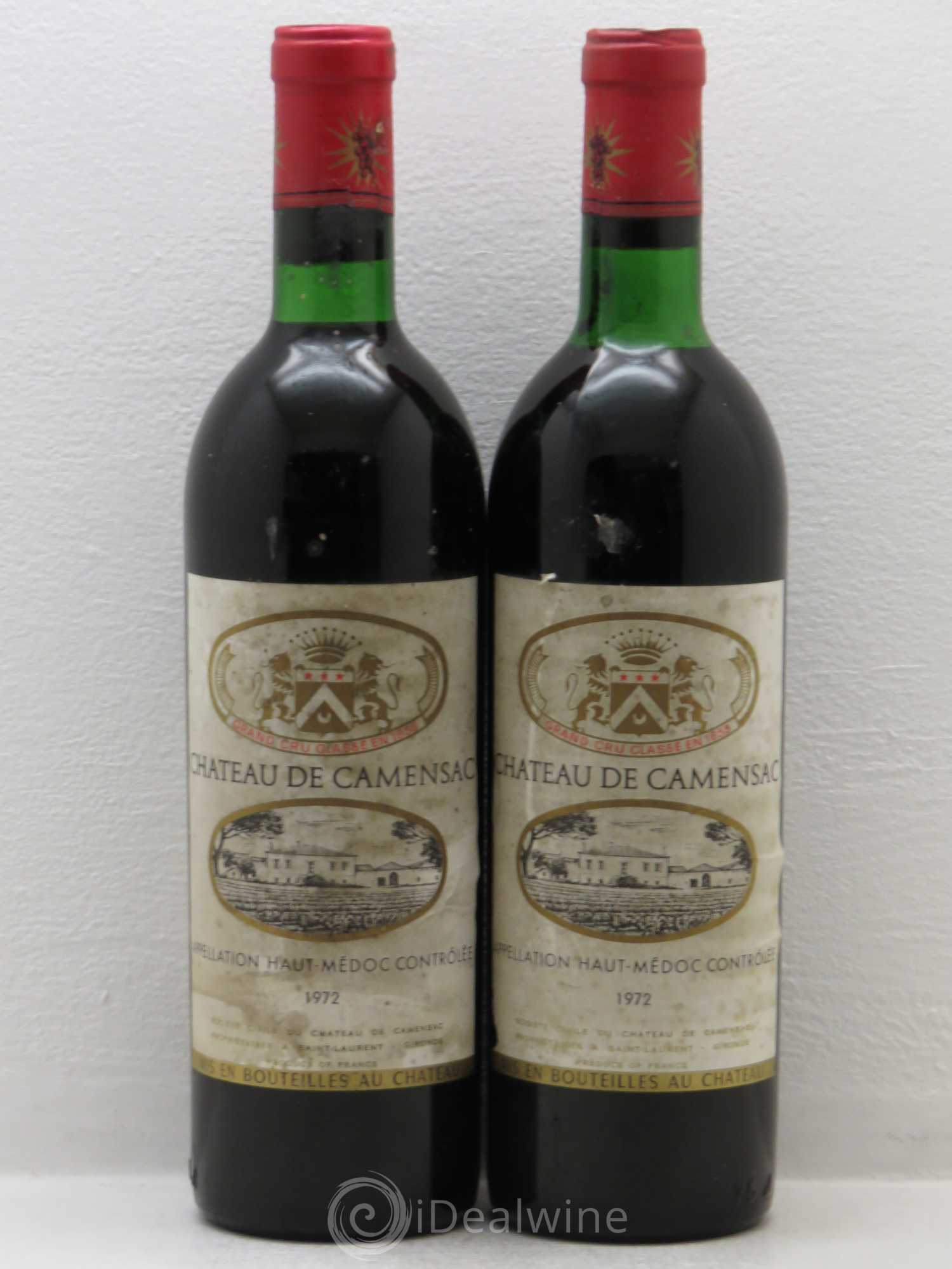 Château Camensac 5ème Grand Cru Classé 1972 - Lot de 2 bouteilles - 0