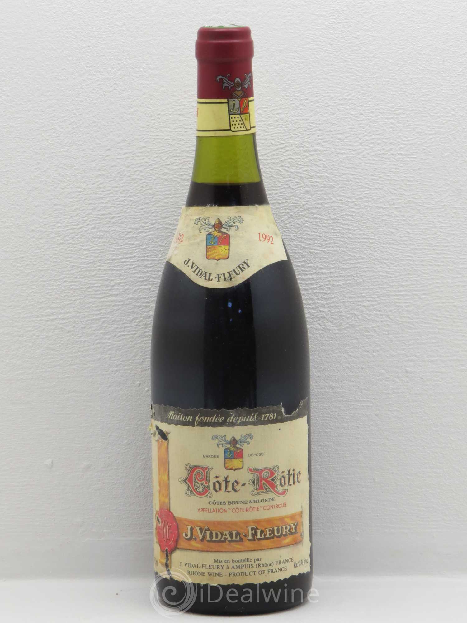 Côte-Rôtie Vidal Fleurie 1992 - Lot de 1 bouteille - 0