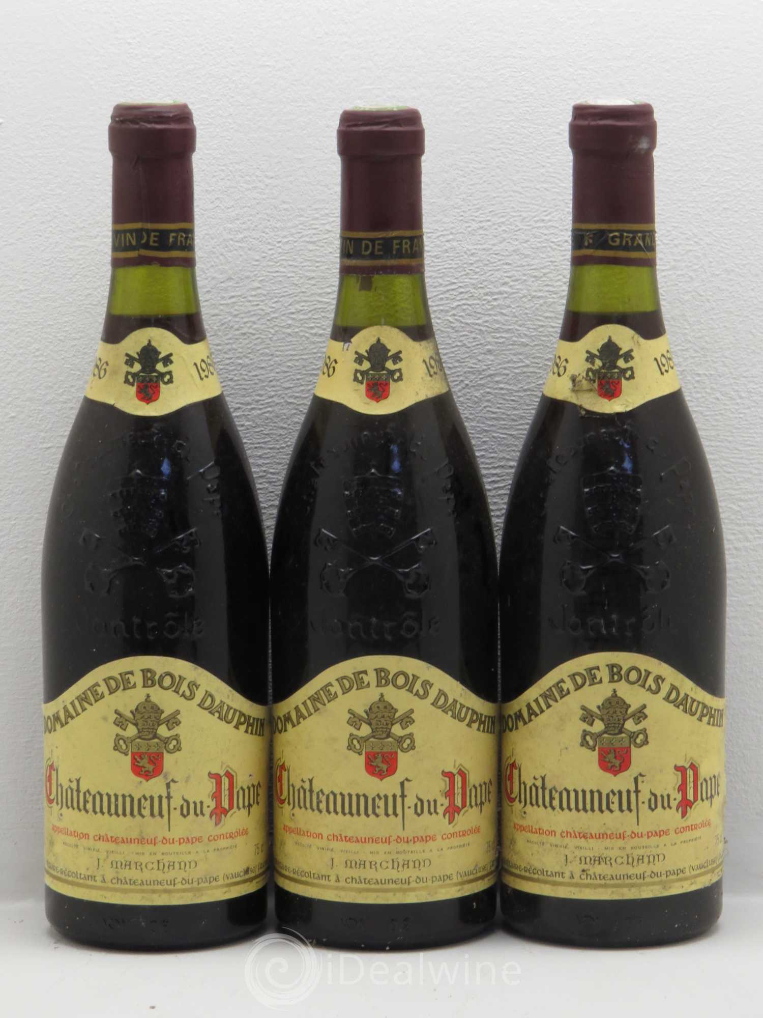 Châteauneuf-du-Pape Domaine Bois Dauphin 1986 - Posten von 6 Flaschen - 2
