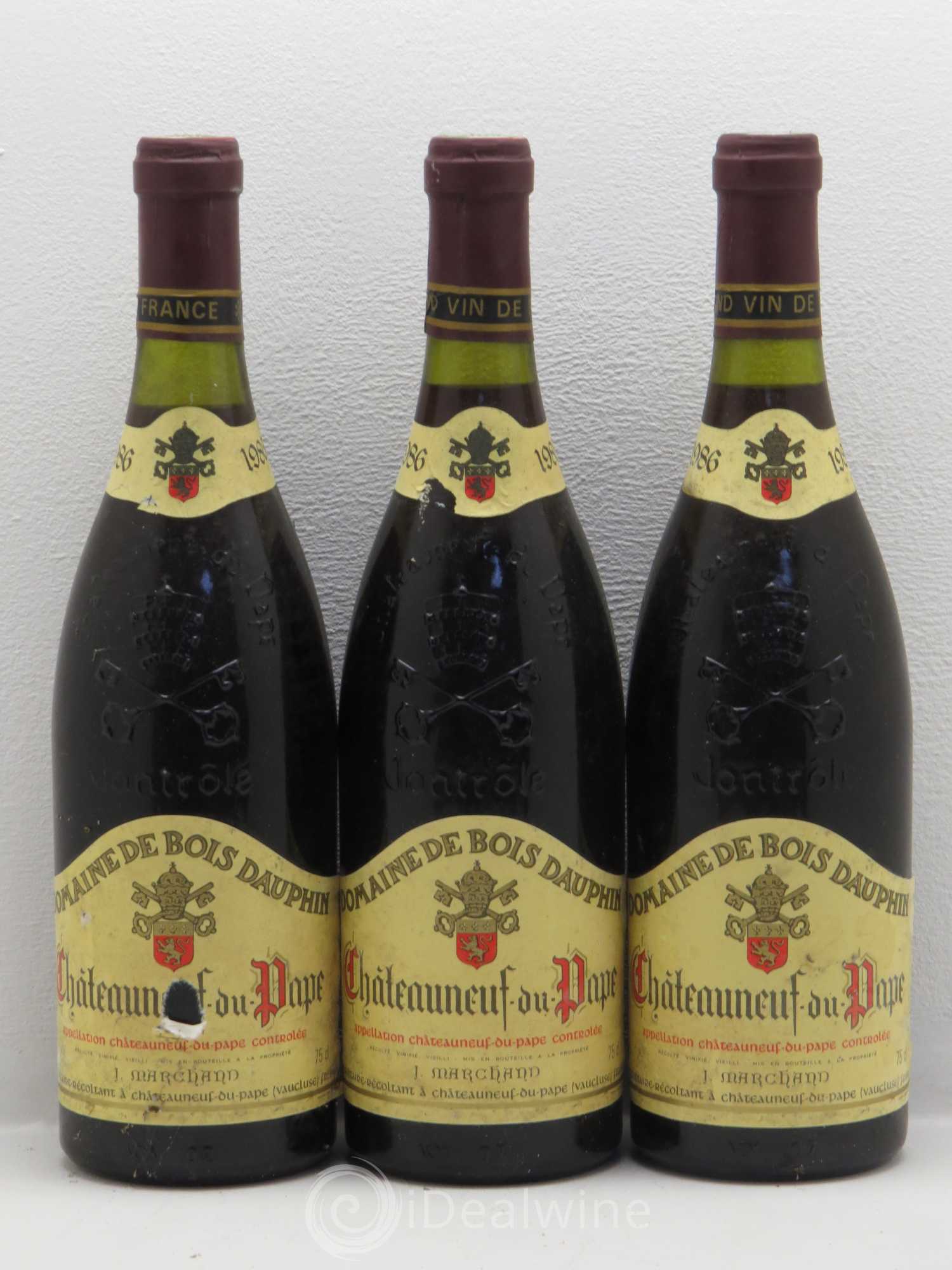 Châteauneuf-du-Pape Domaine Bois Dauphin 1986 - Posten von 3 Flaschen - 0