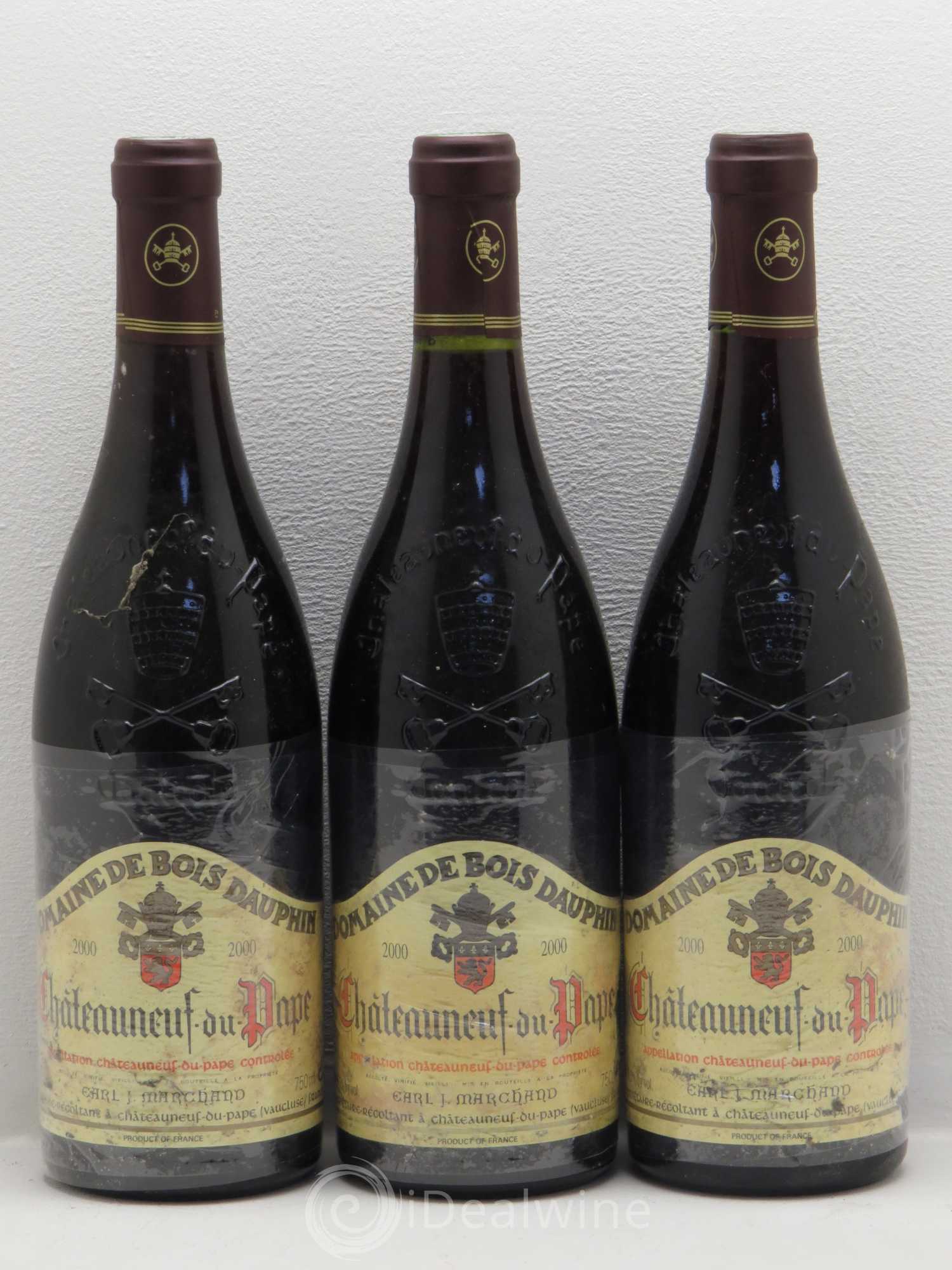 Châteauneuf-du-Pape Domaine Bois Dauphin 2000 - Posten von 6 Flaschen - 2