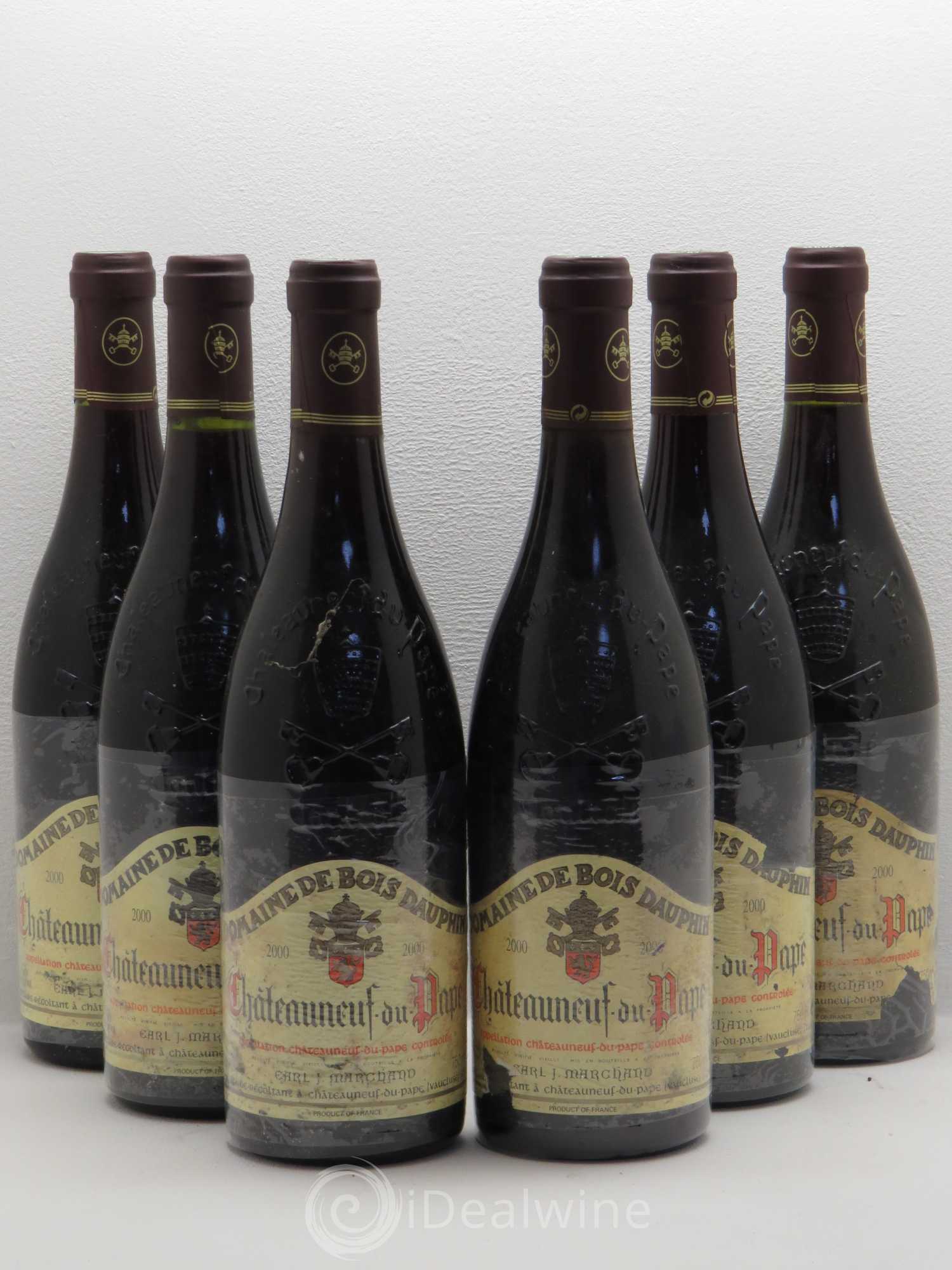 Châteauneuf-du-Pape Domaine Bois Dauphin 2000 - Posten von 6 Flaschen - 0