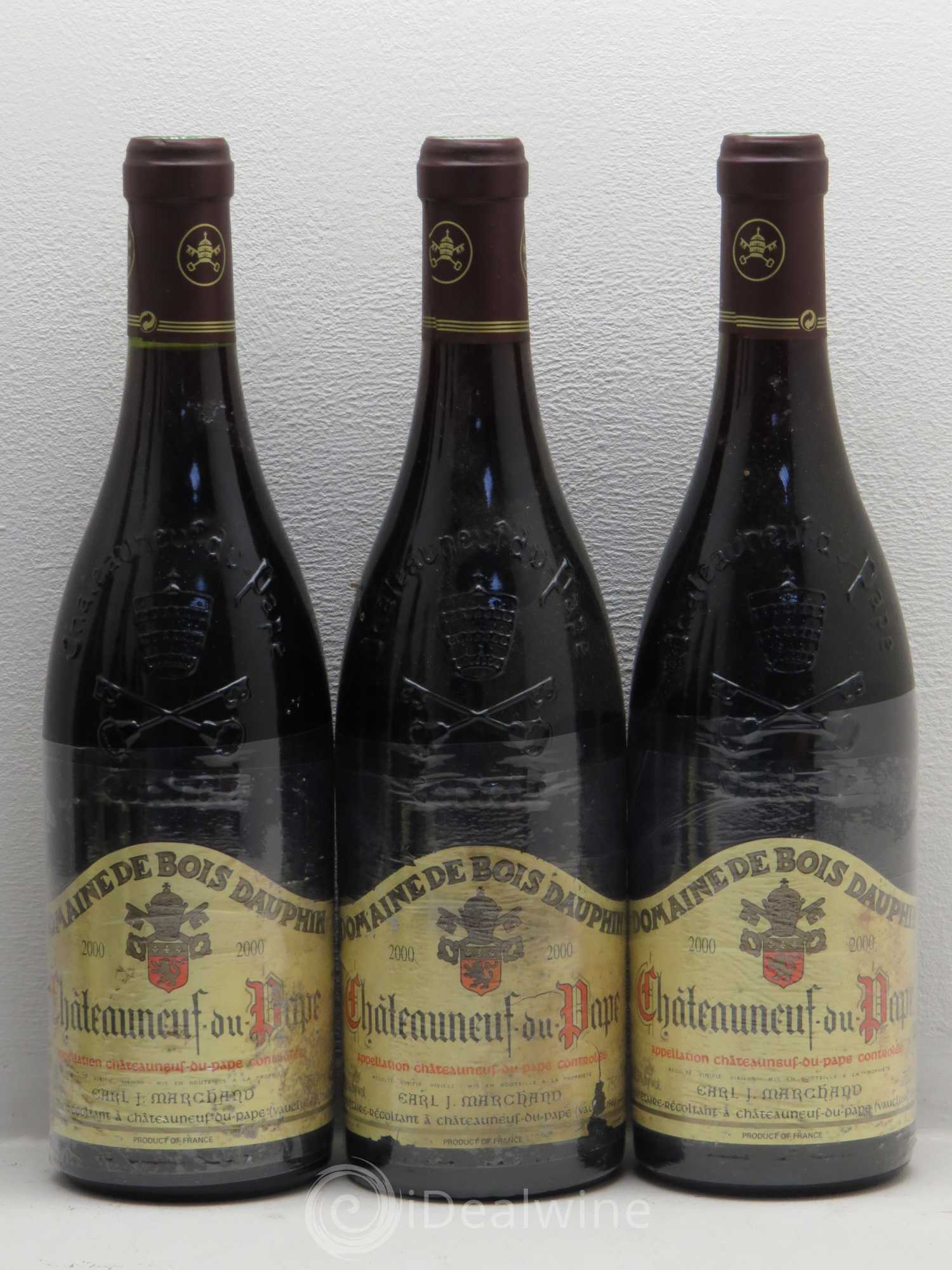 Châteauneuf-du-Pape Domaine Bois Dauphin 2000 - Posten von 6 Flaschen - 1