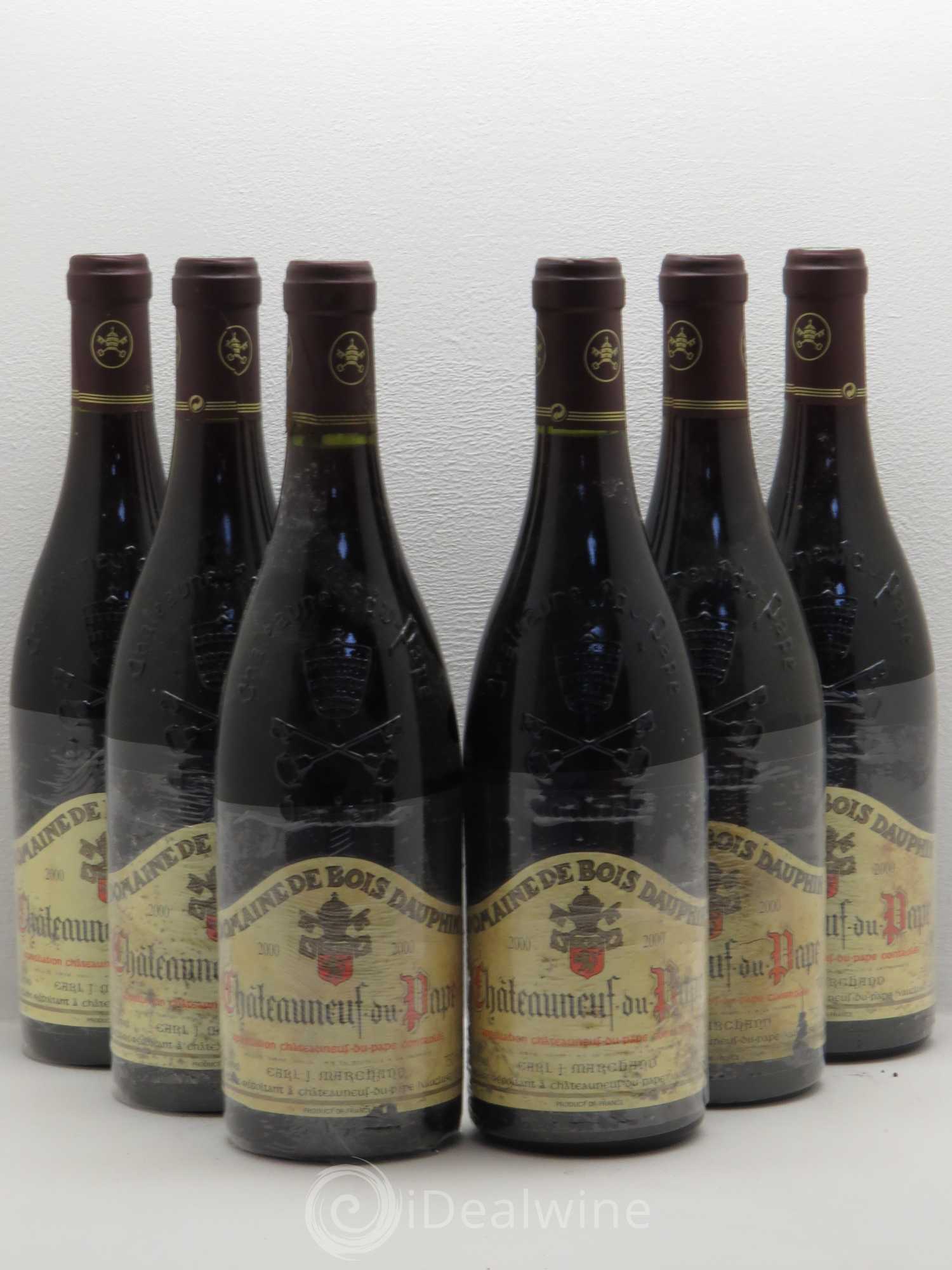 Châteauneuf-du-Pape Domaine Bois Dauphin 2000 - Posten von 6 Flaschen - 0