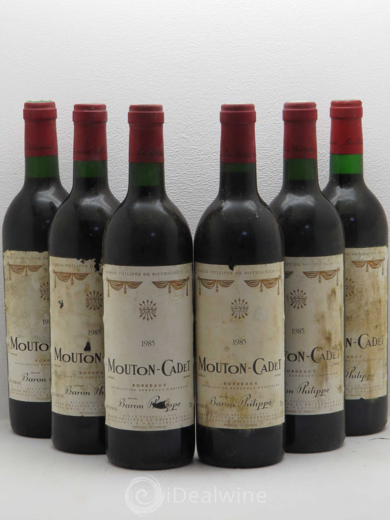 Château Mouton Cadet 1985 - Lot de 6 bouteilles - 0
