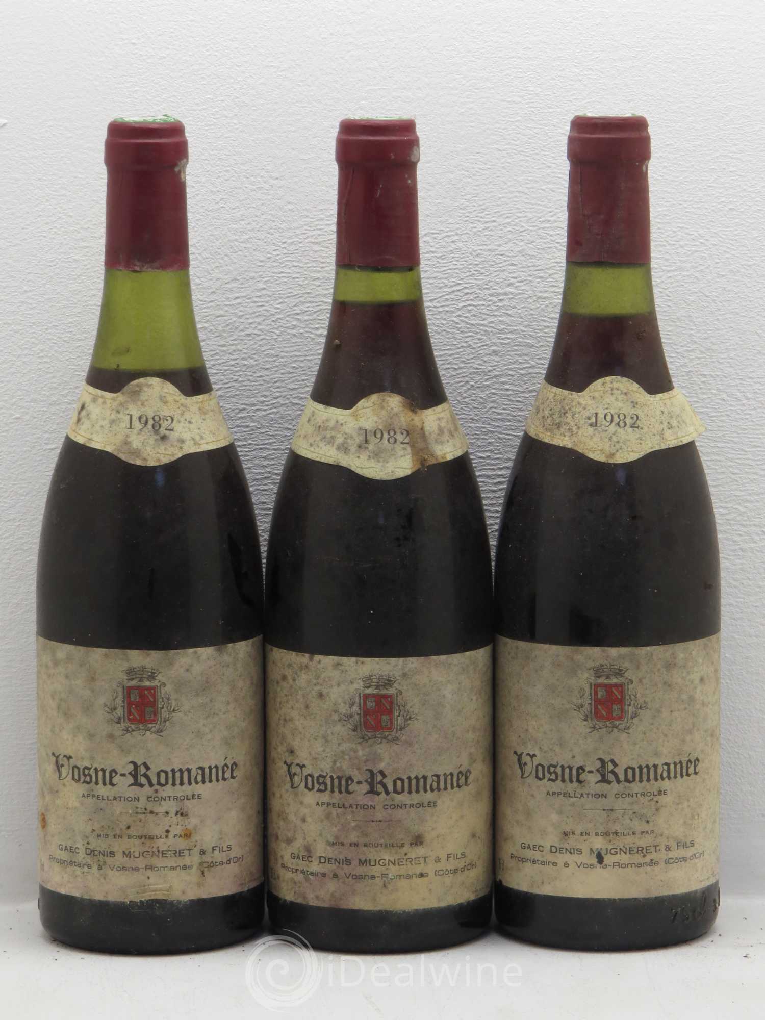 Vosne-Romanée Denis Mugneret 1982 - Lot de 3 bouteilles - 0