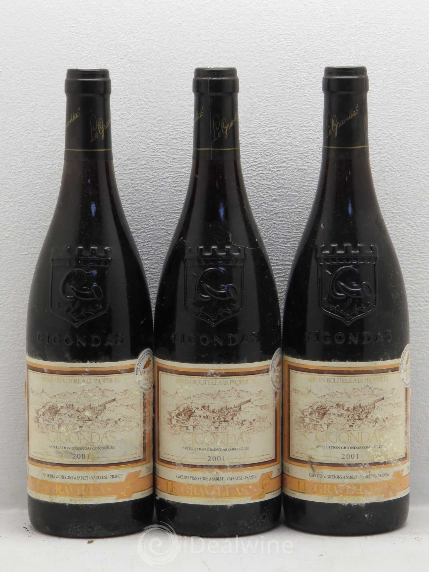 Gigondas Les Gravillas 2001 - Posten von 6 Flaschen - 1