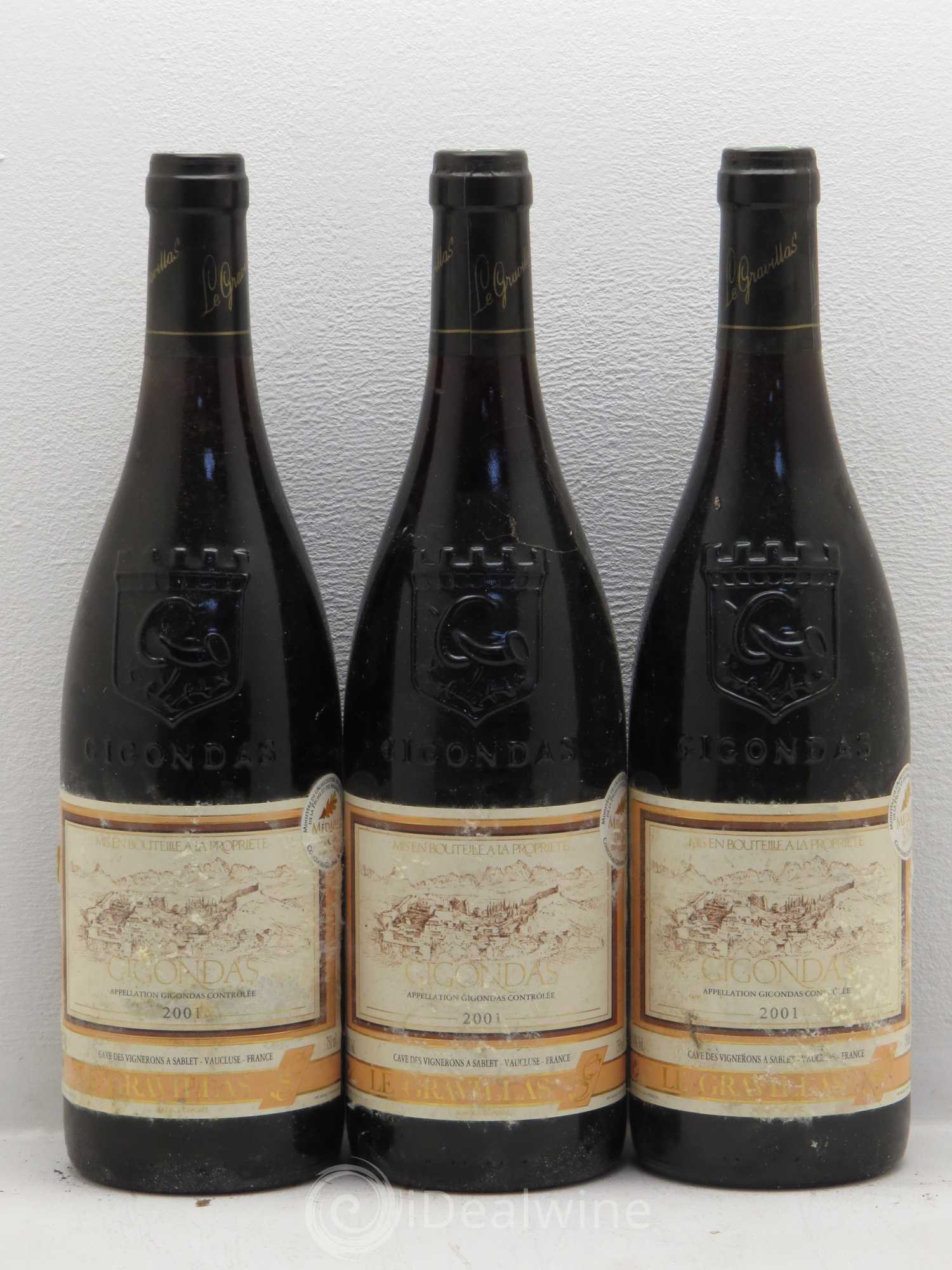 Gigondas Les Gravillas 2001 - Posten von 6 Flaschen - 2