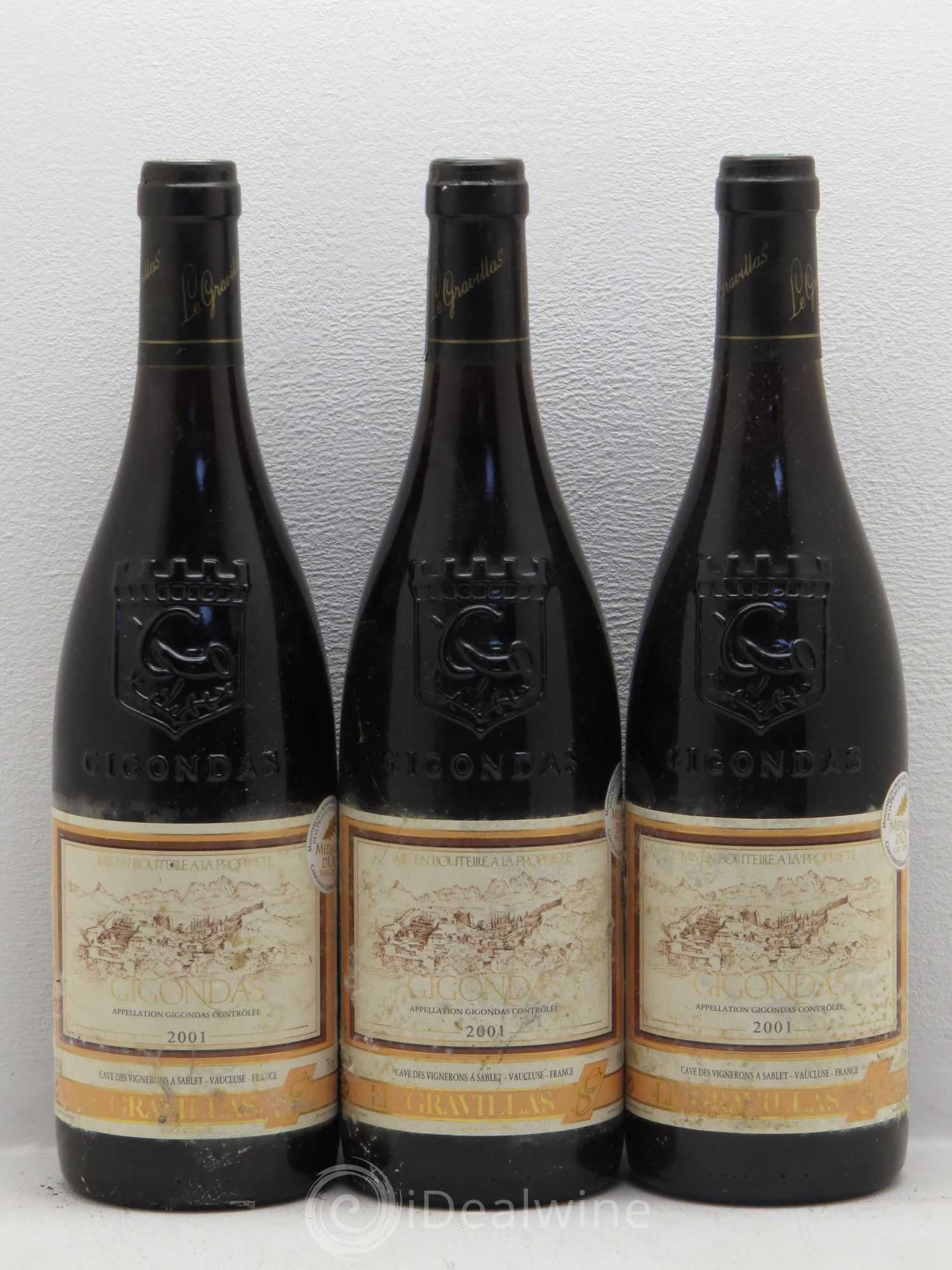 Gigondas Les Gravillas 2001 - Posten von 6 Flaschen - 1