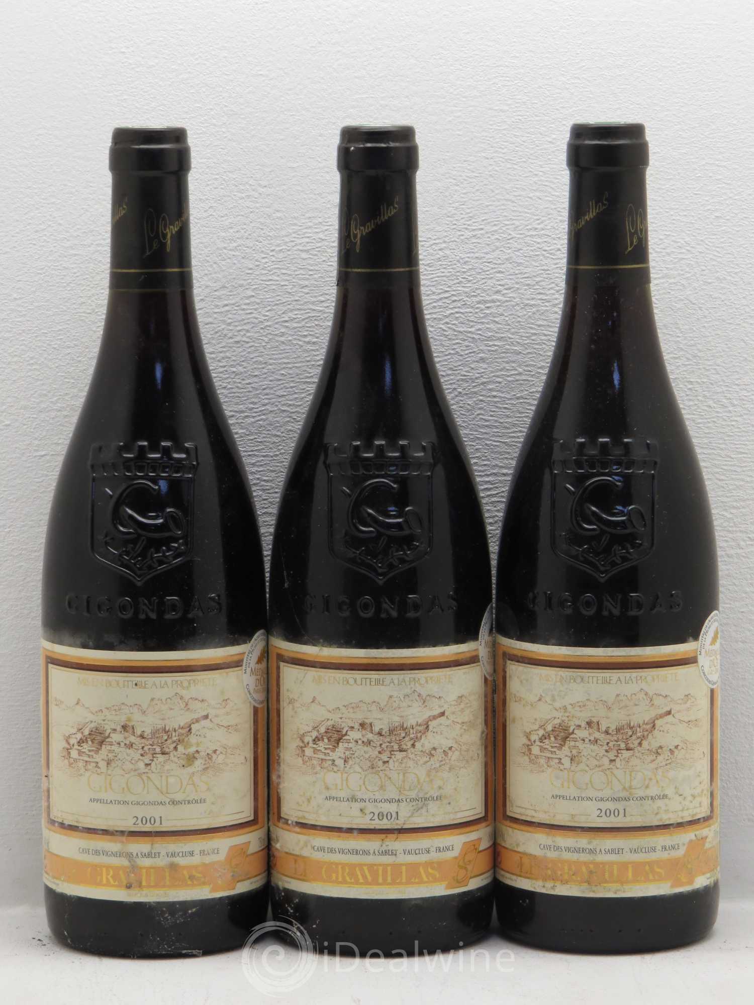 Gigondas Les Gravillas 2001 - Posten von 6 Flaschen - 2