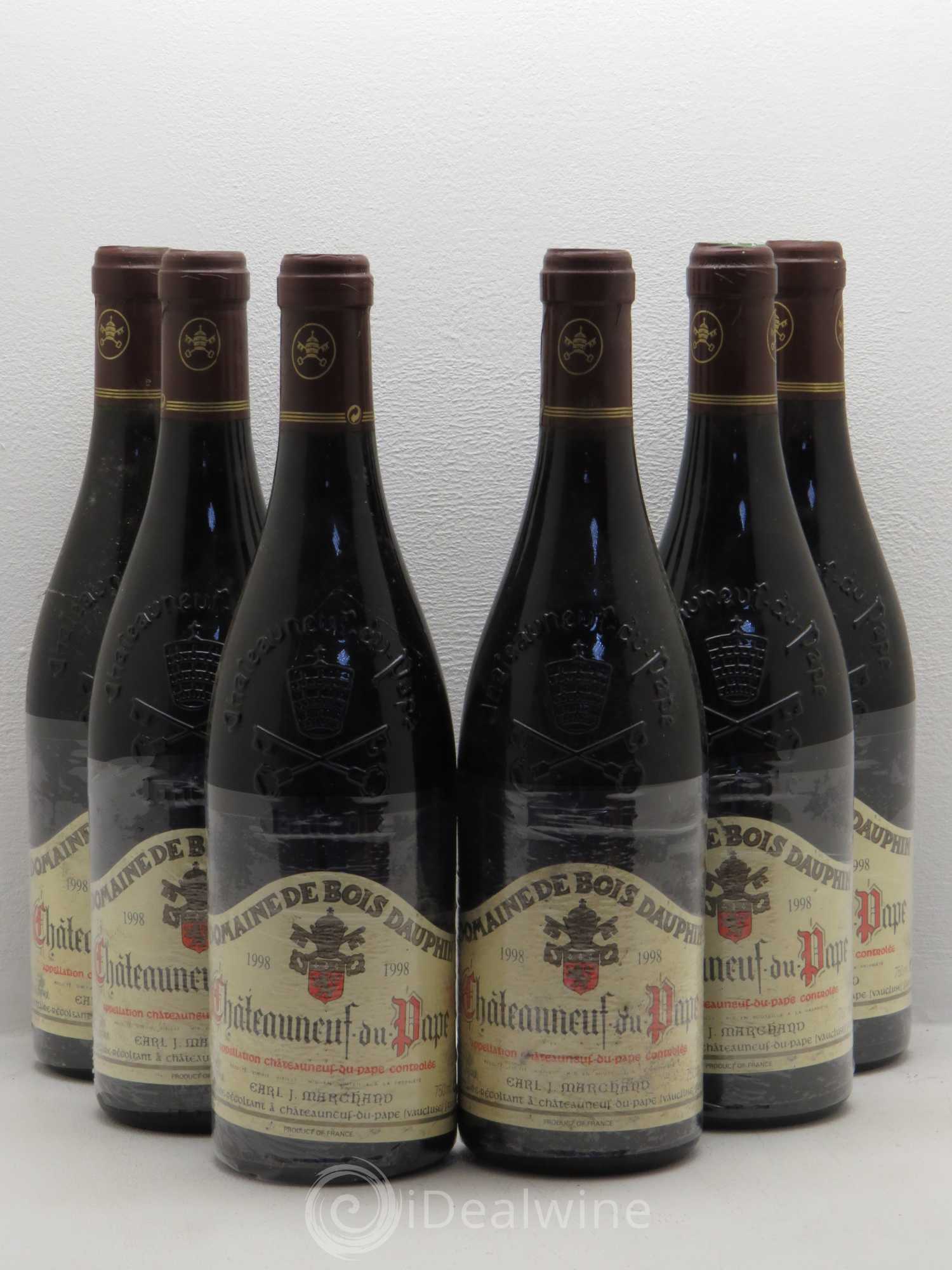 Châteauneuf-du-Pape Domaine Bois Dauphin 1998 - Posten von 6 Flaschen - 0
