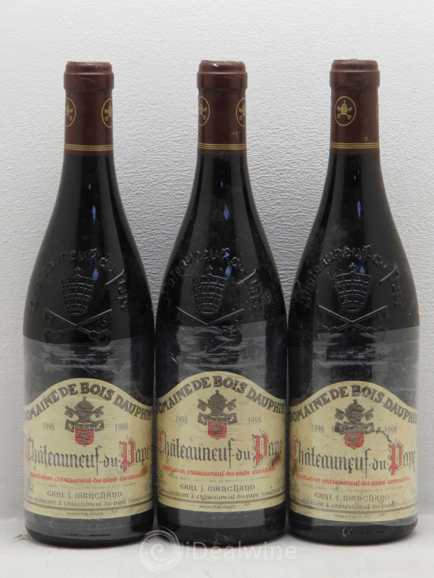 Châteauneuf-du-Pape Domaine Bois Dauphin 1998 - Posten von 6 Flaschen - 2