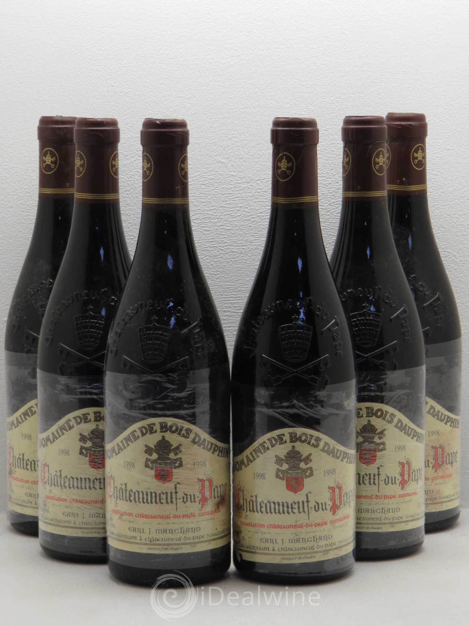 Châteauneuf-du-Pape Domaine Bois Dauphin 1998 - Posten von 6 Flaschen - 0
