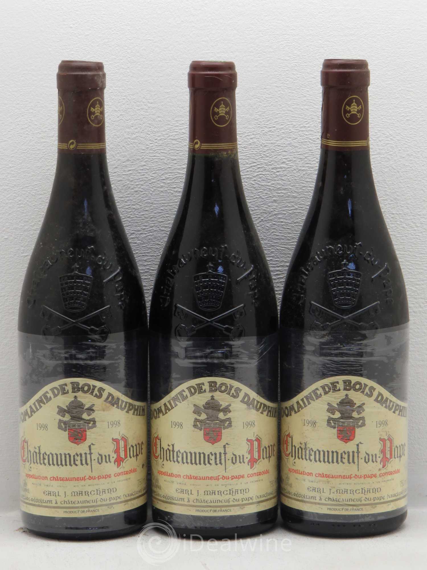 Châteauneuf-du-Pape Domaine Bois Dauphin 1998 - Posten von 3 Flaschen - 0