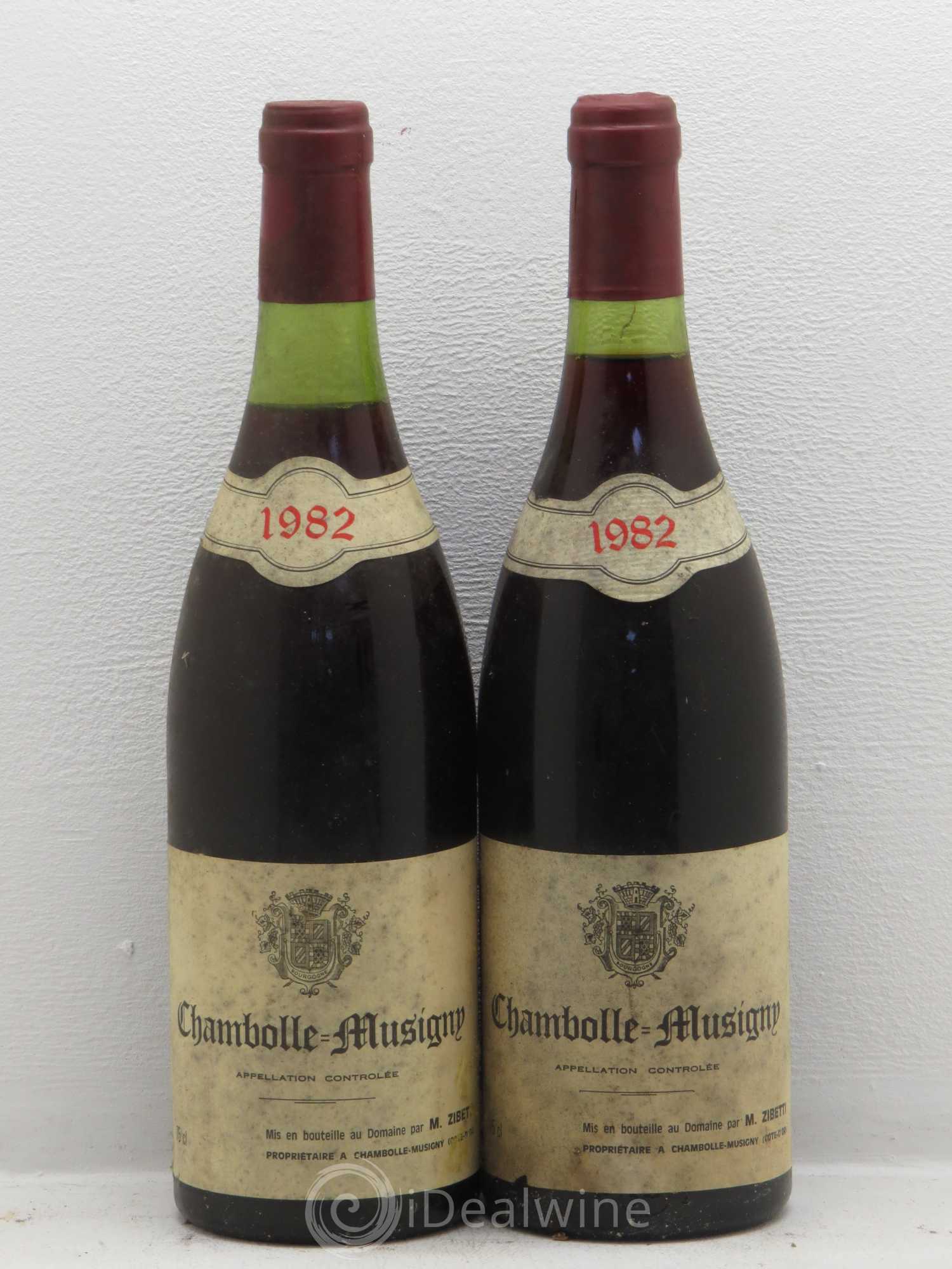 Chambolle-Musigny M Zibetti 1982 - Lot de 2 bouteilles - 0