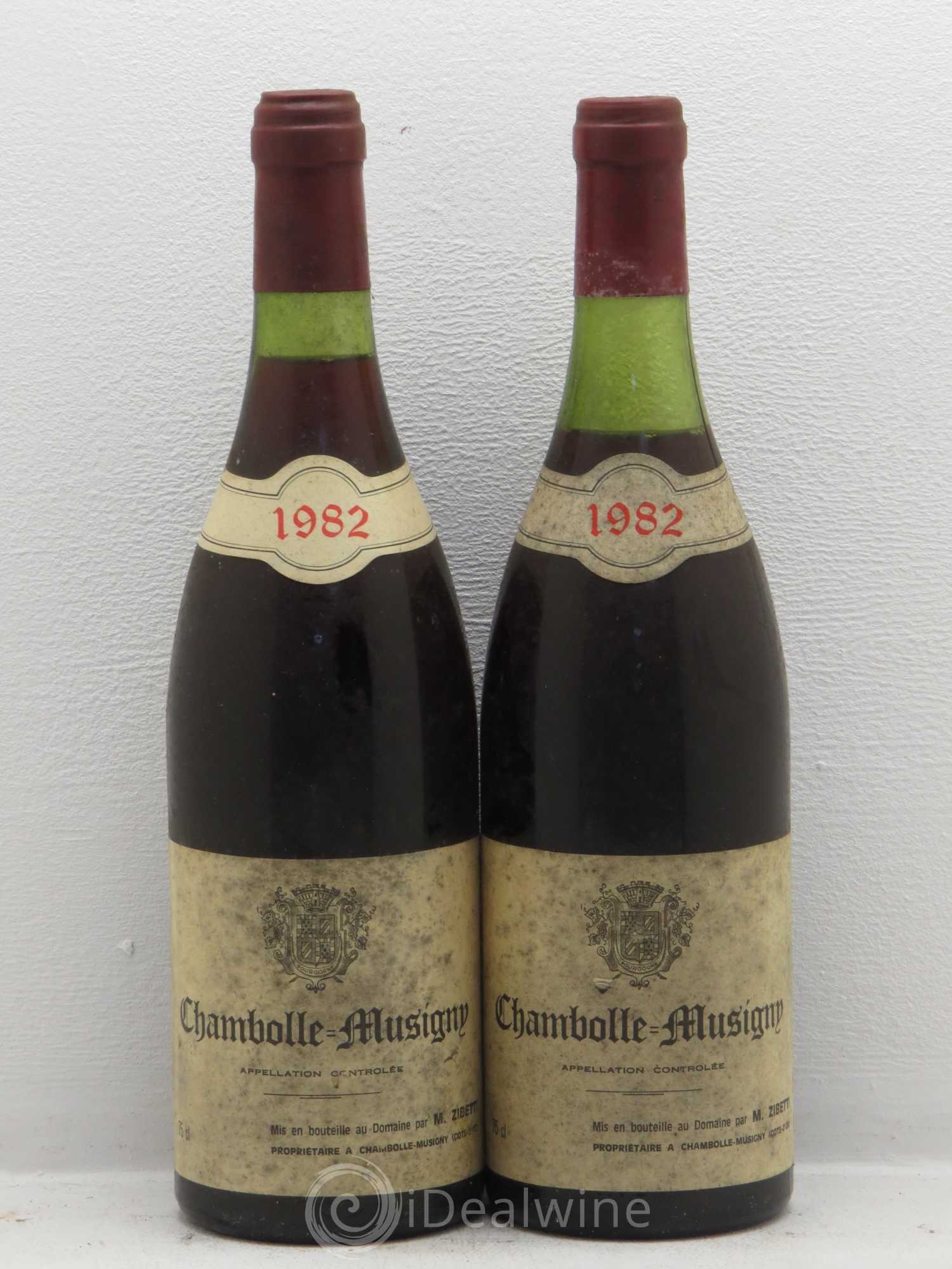 Chambolle-Musigny M Zibetti 1982 - Lot de 2 bouteilles - 0