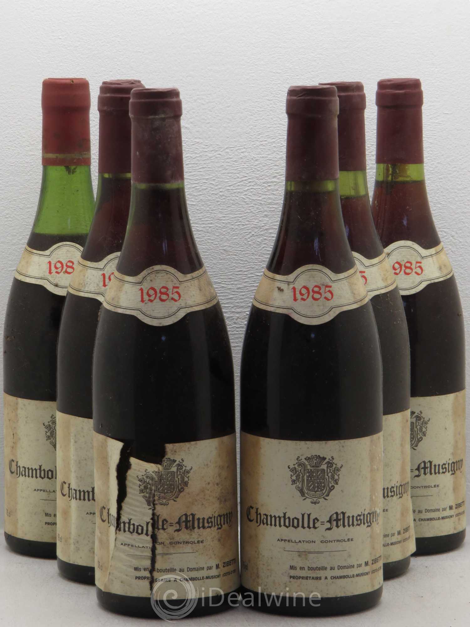 Chambolle-Musigny Zibetty 1985 - Lot de 6 bouteilles - 0