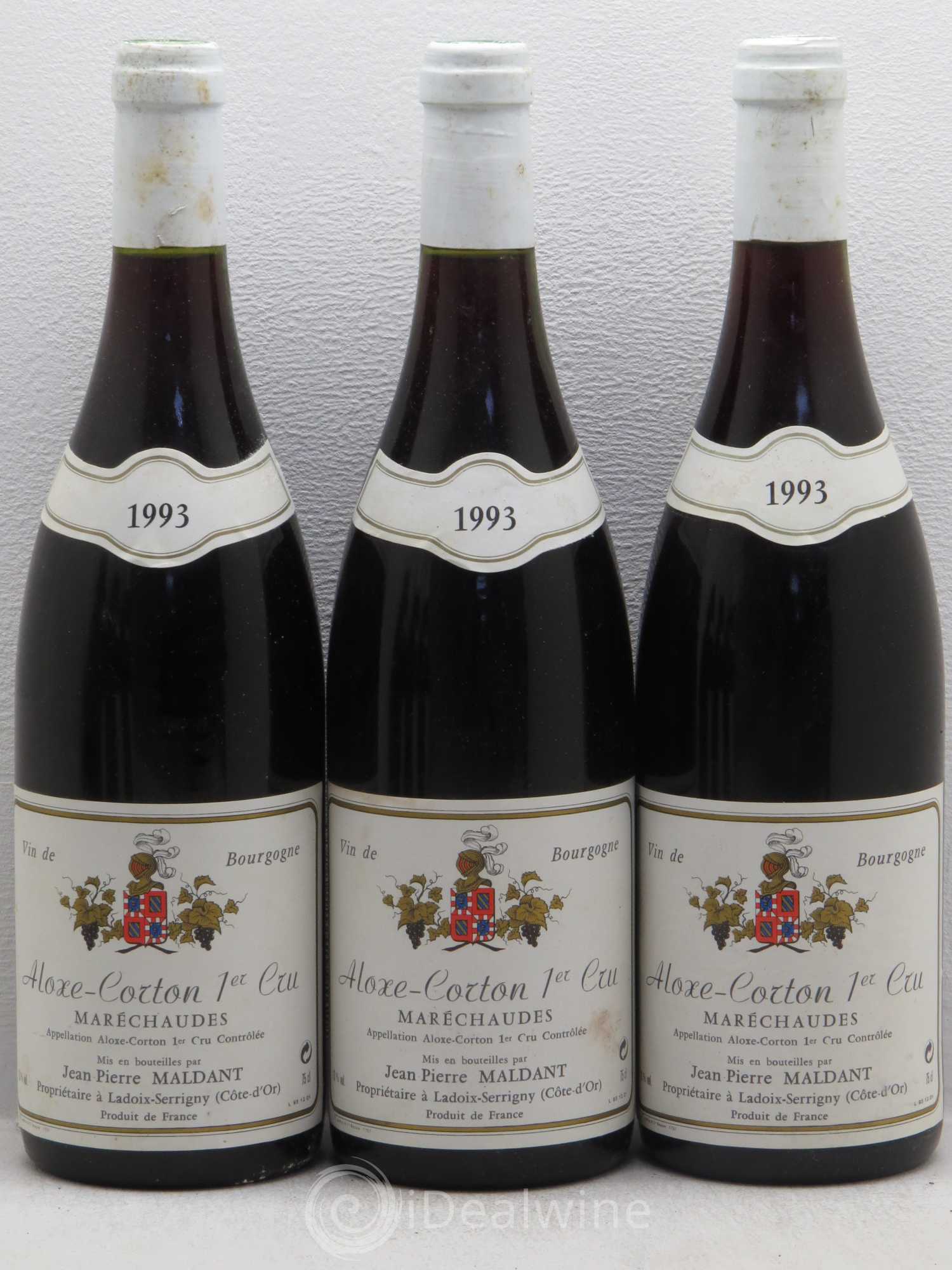 Aloxe-Corton 1er Cru Jean Pierre Maldant Marechaudes 1993 - Posten von 6 Flaschen - 1