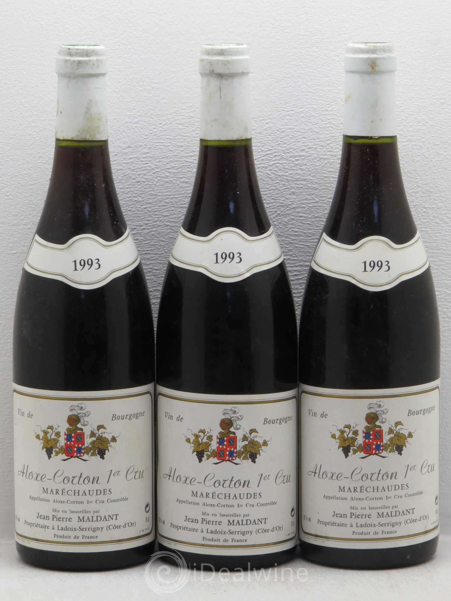 Aloxe-Corton 1er Cru Jean Pierre Maldant Marechaudes 1993 - Posten von 6 Flaschen - 2