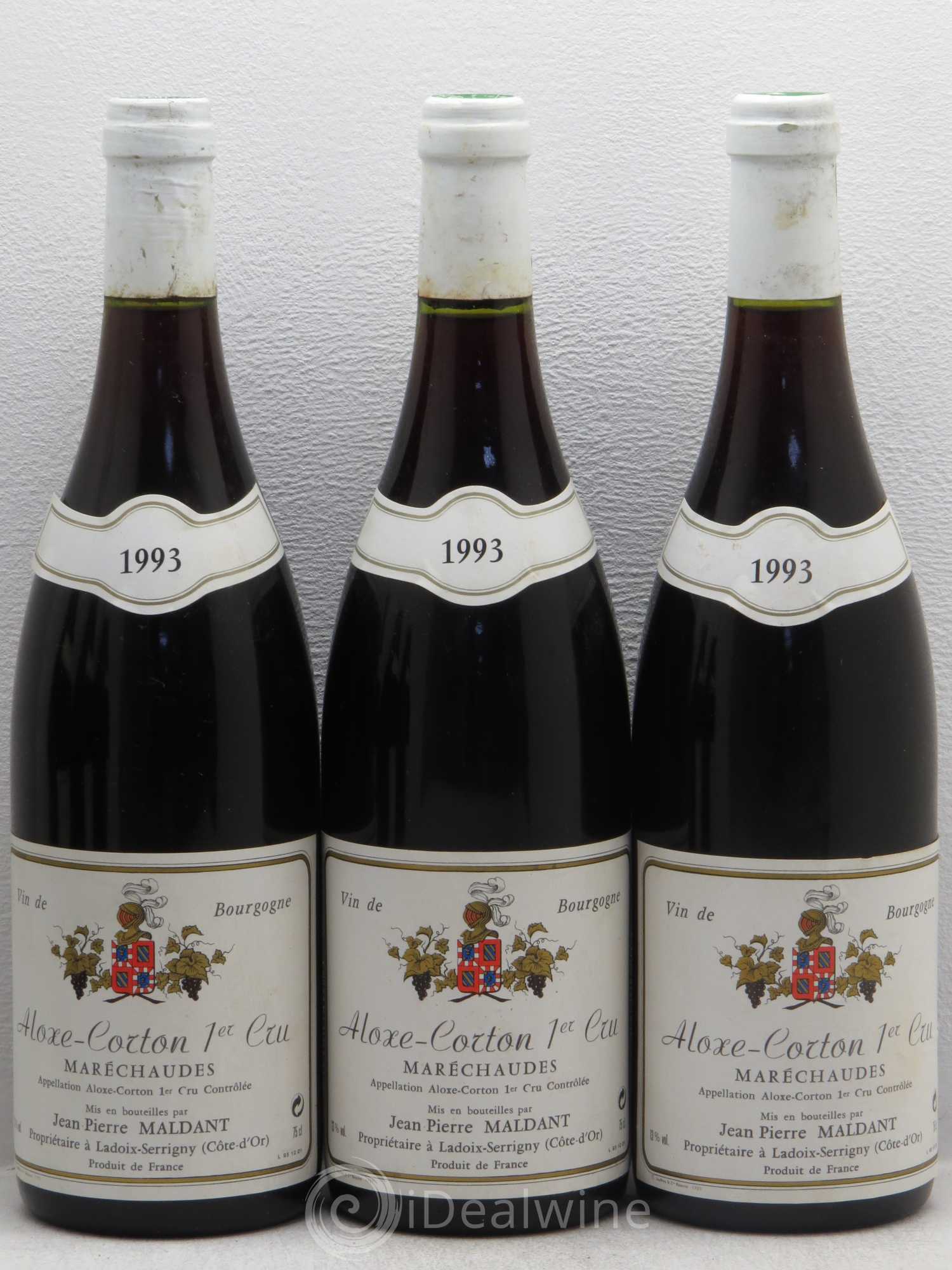 Aloxe-Corton 1er Cru Jean Pierre Maldant Marechaudes 1993 - Posten von 6 Flaschen - 1