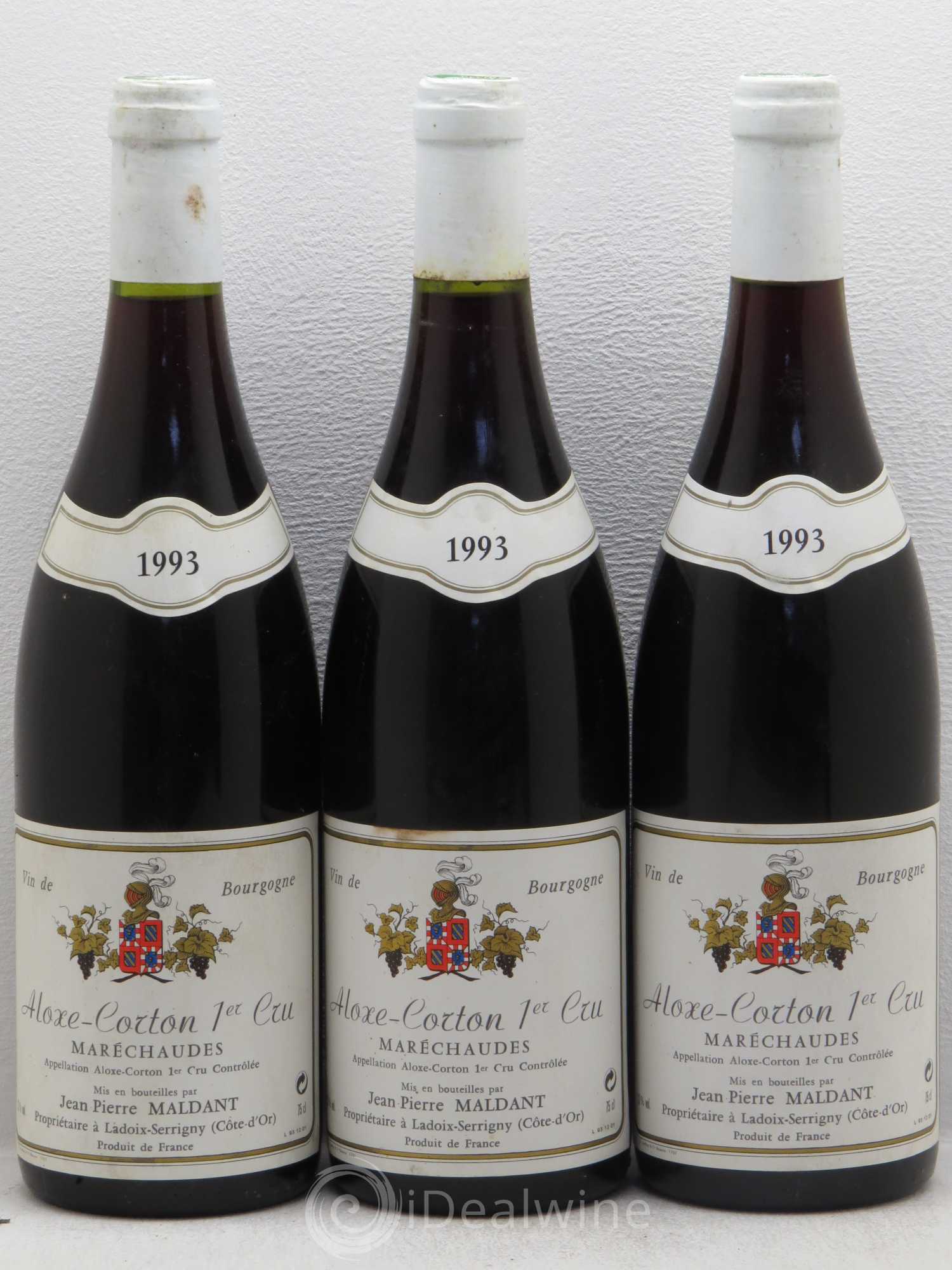 Aloxe-Corton 1er Cru Jean Pierre Maldant Marechaudes 1993 - Posten von 6 Flaschen - 2
