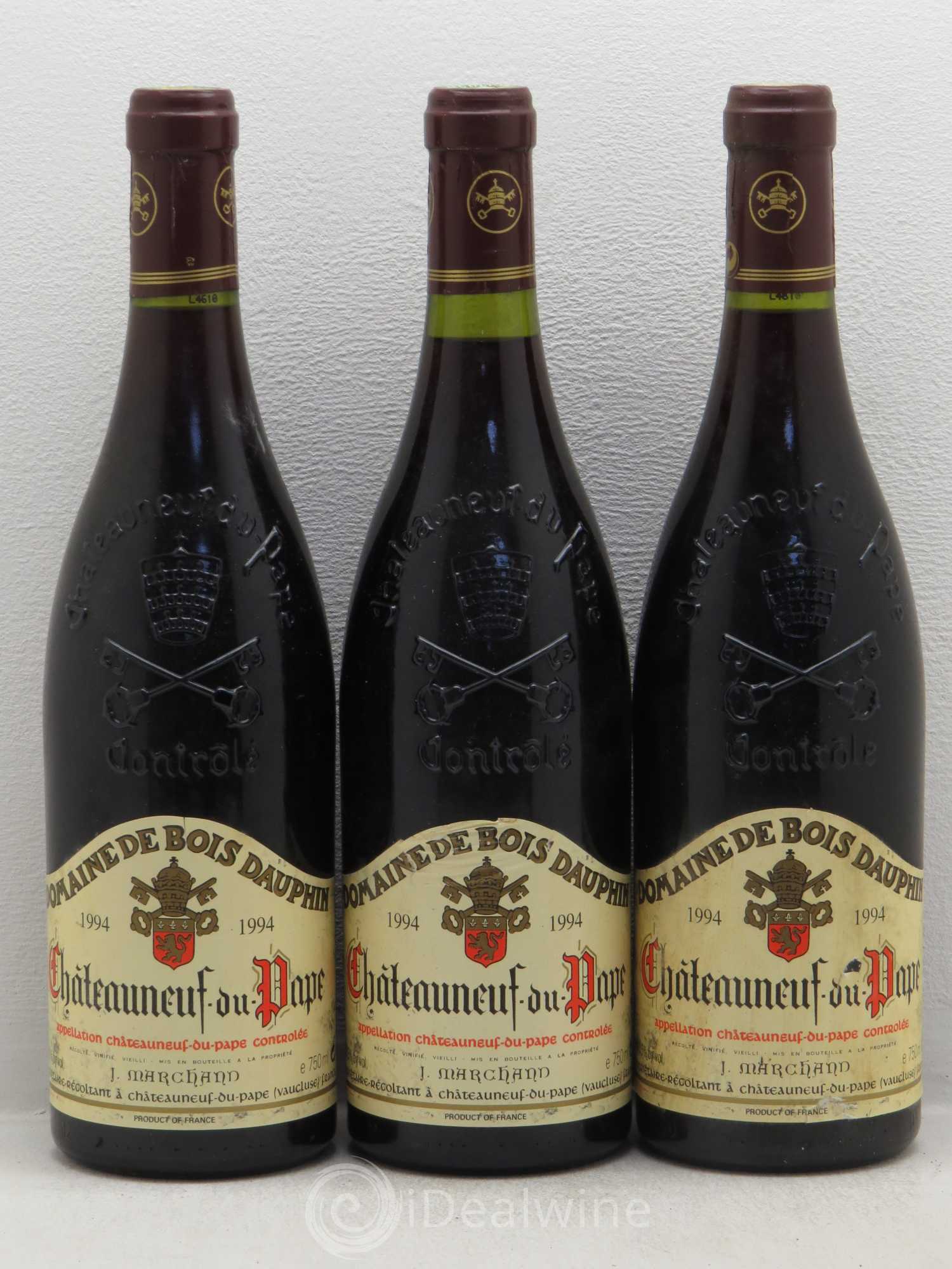 Châteauneuf-du-Pape Domaine Bois Dauphin 1994 - Posten von 3 Flaschen - 0