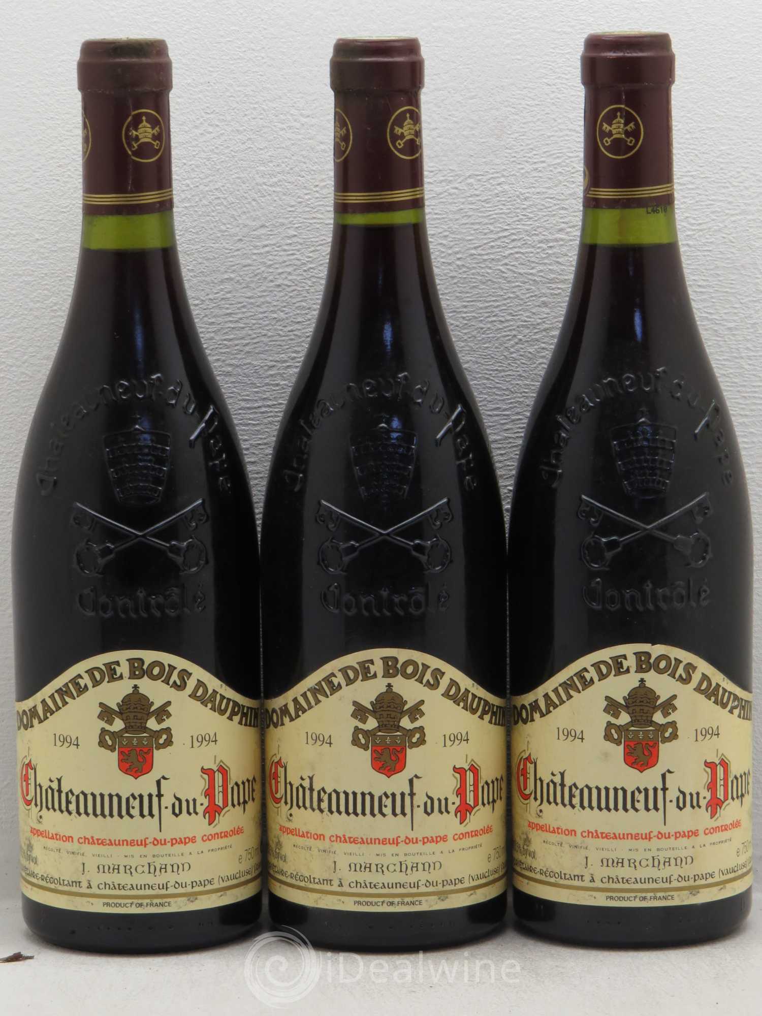 Châteauneuf-du-Pape Domaine Bois Dauphin 1994 - Posten von 3 Flaschen - 0