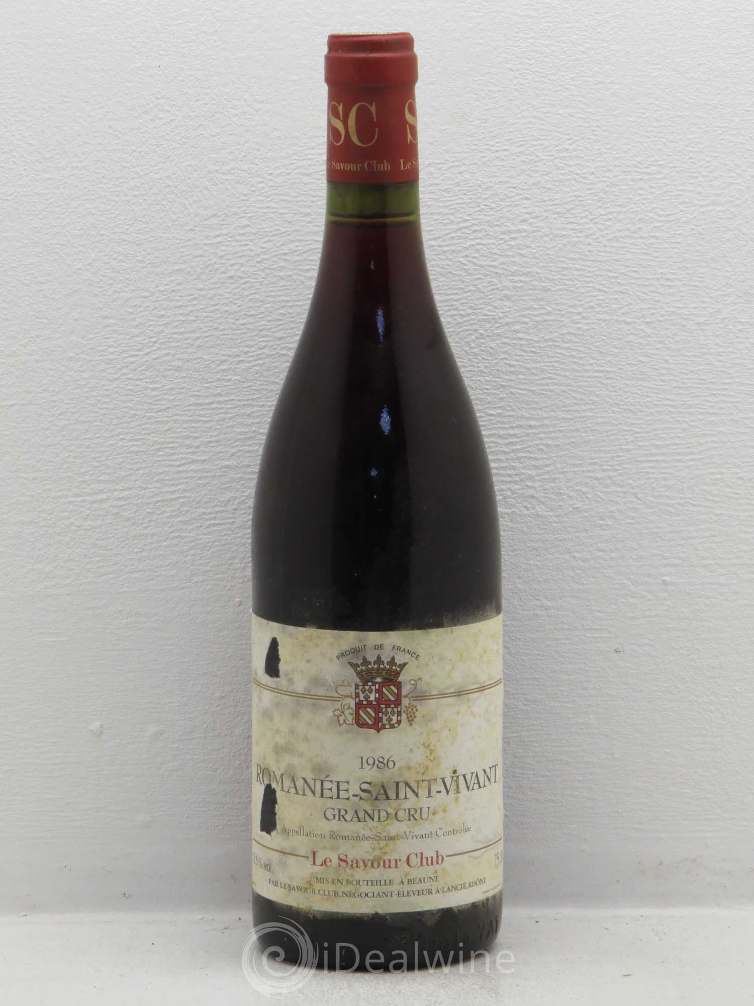 Romanée-Saint-Vivant Grand Cru Savour Club 1986 - Lot de 1 bouteille - 0