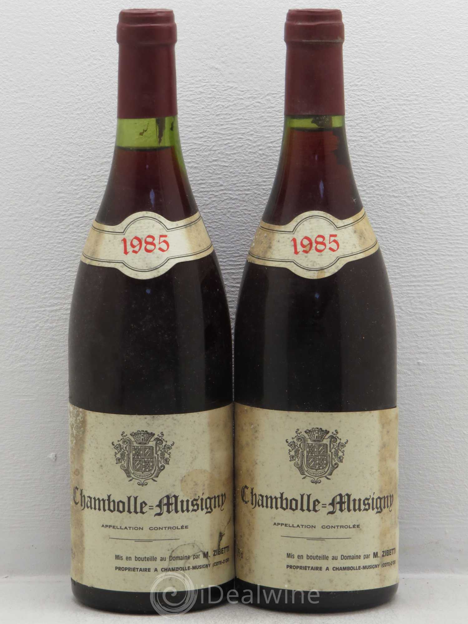Chambolle-Musigny Zibetty 1985 - Lot de 2 bouteilles - 0