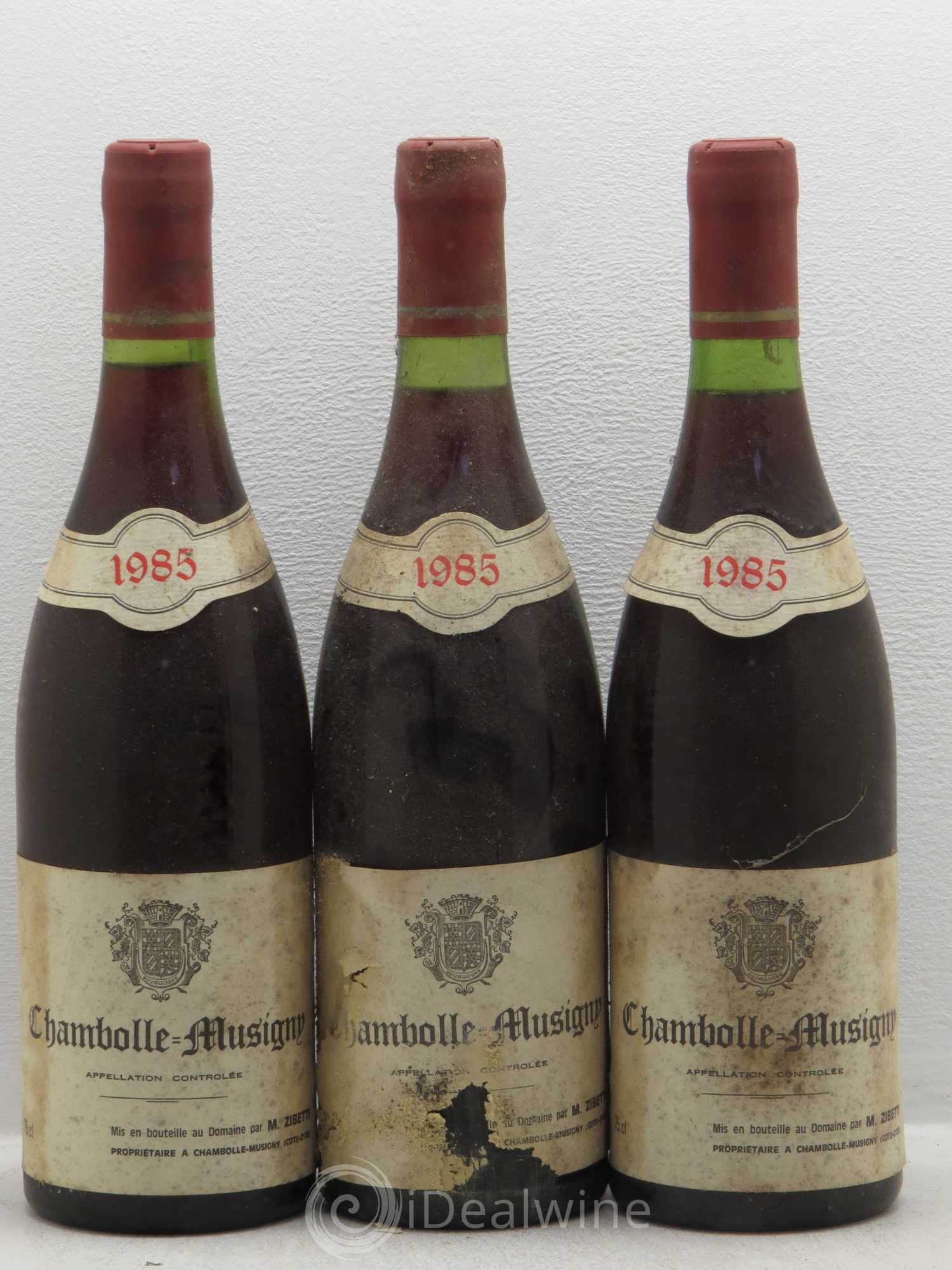 Chambolle-Musigny Zibetti 1985 - Lot de 3 bouteilles - 0