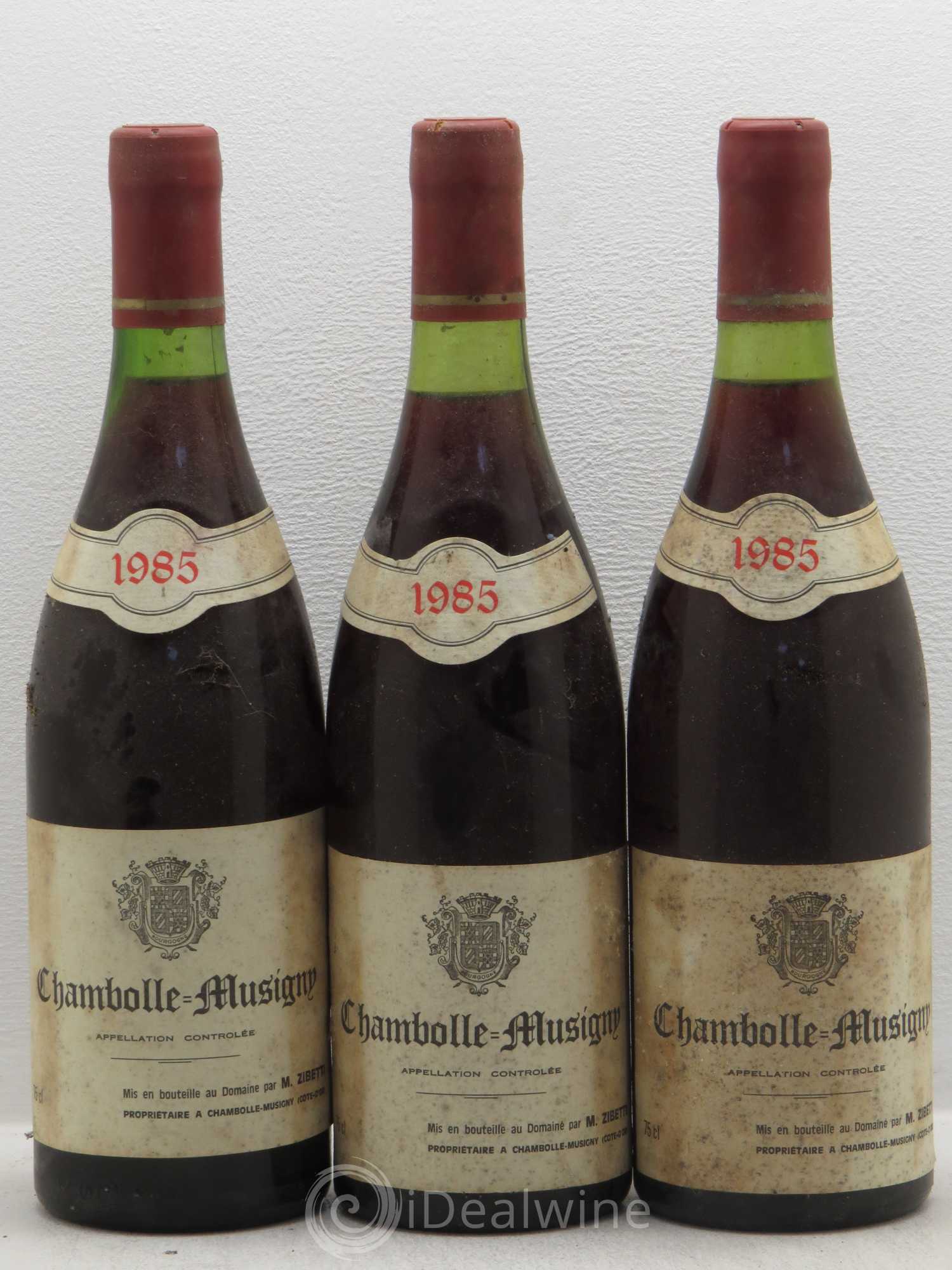 Chambolle-Musigny Zibetti 1985 - Lot de 3 bouteilles - 0