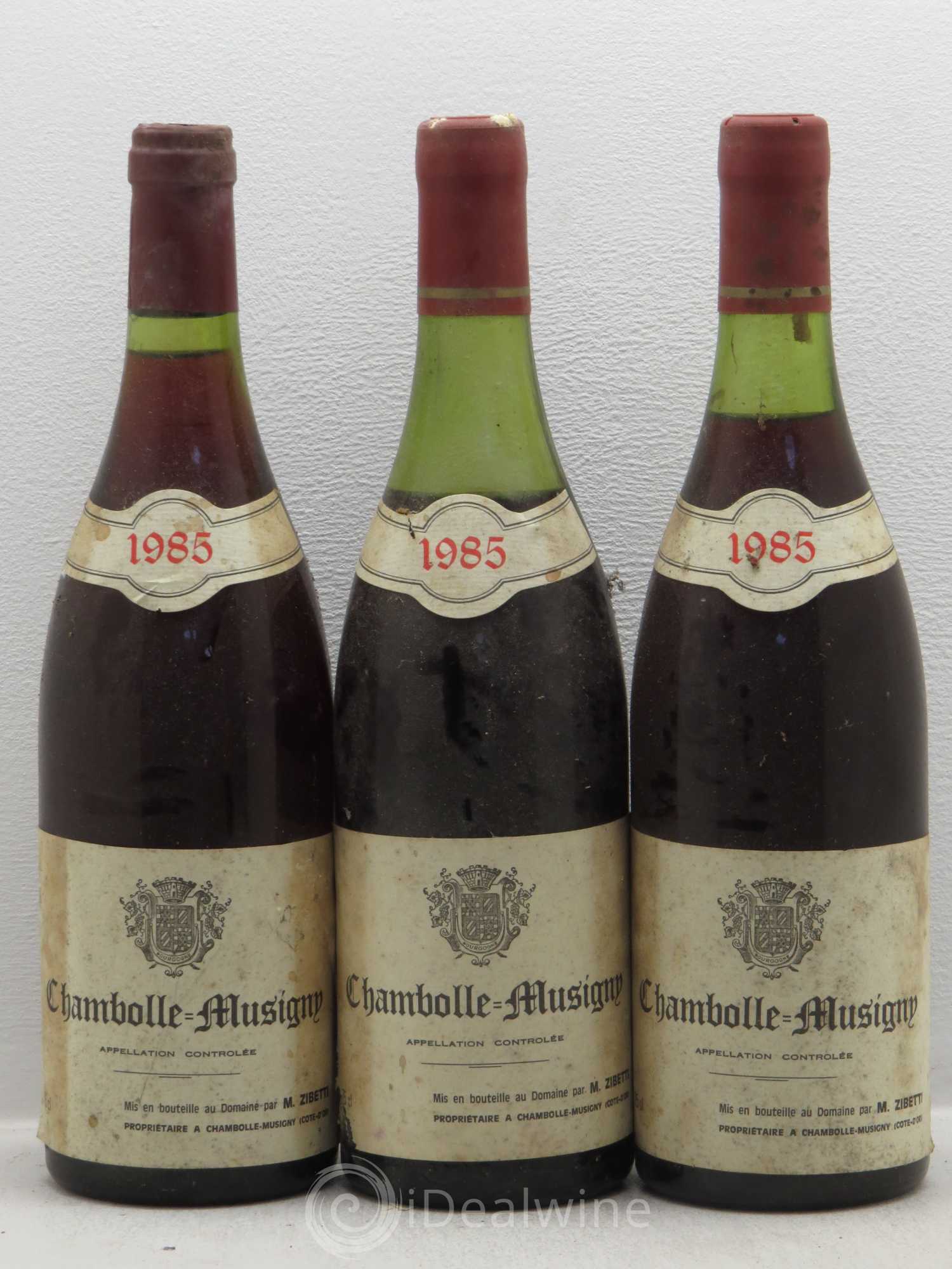 Chambolle-Musigny Zibetti 1985 - Lot de 3 bouteilles - 0