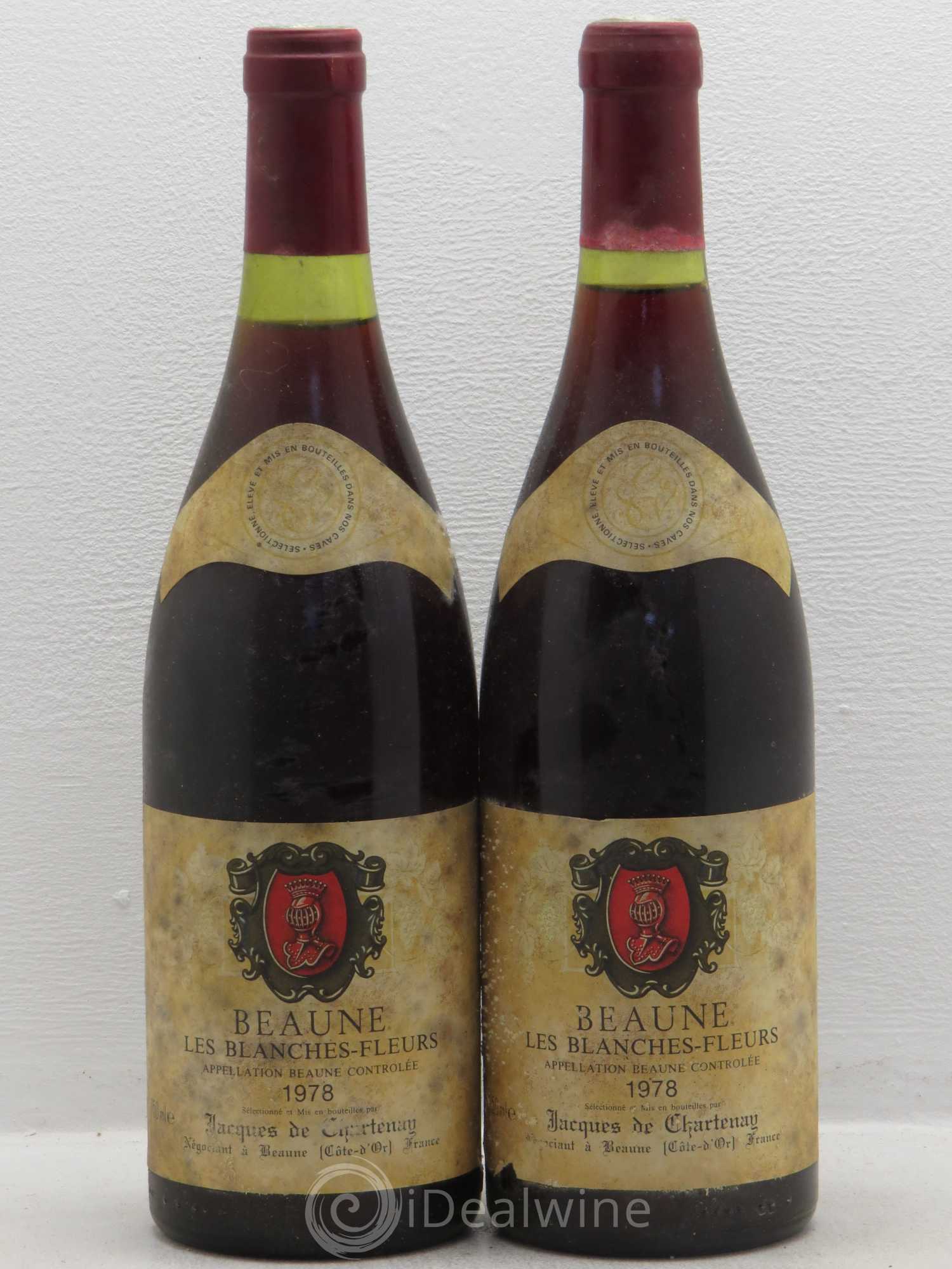 Beaune Les Blanches Fleurs Jacques de Chartenay 1978 - Posten von 2 Flaschen - 0