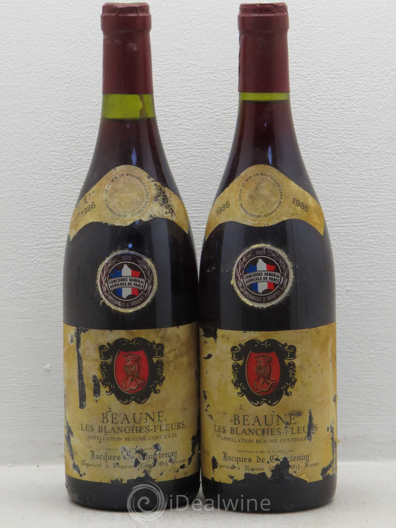 Beaune Les Blanches Fleurs Jacques de Chartenay 1986 - Posten von 2 Flaschen - 0