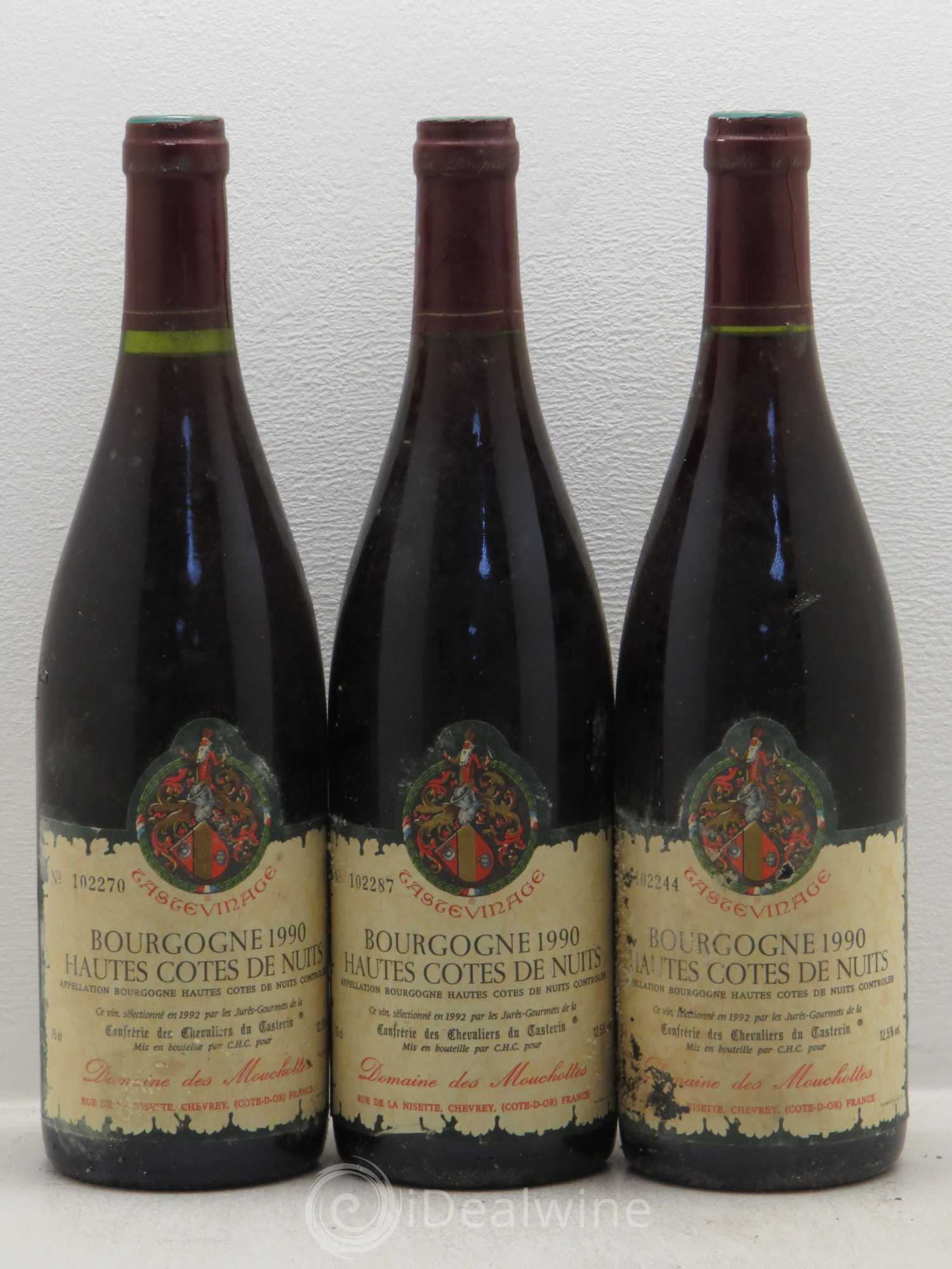 Hautes-Côtes de Nuits Domaine De Mouchottes 1990 - Posten von 6 Flaschen - 2