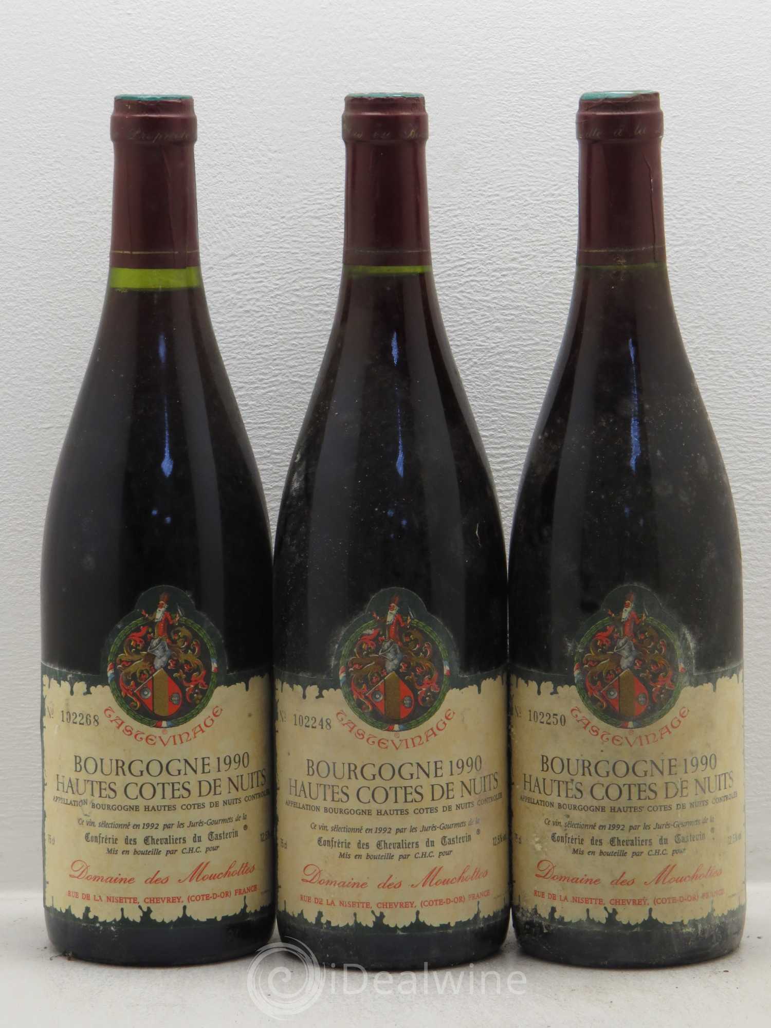 Hautes-Côtes de Nuits Domaine De Mouchottes 1990 - Posten von 3 Flaschen - 0