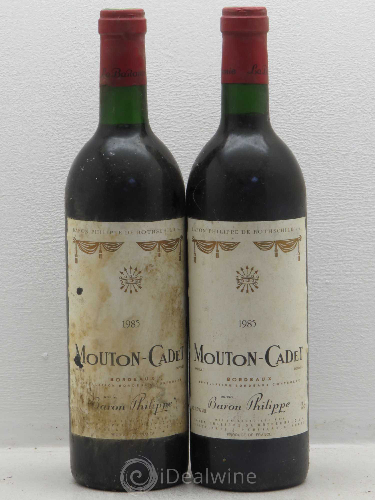 Château Mouton Cadet 1985 - Lot de 2 bouteilles - 0