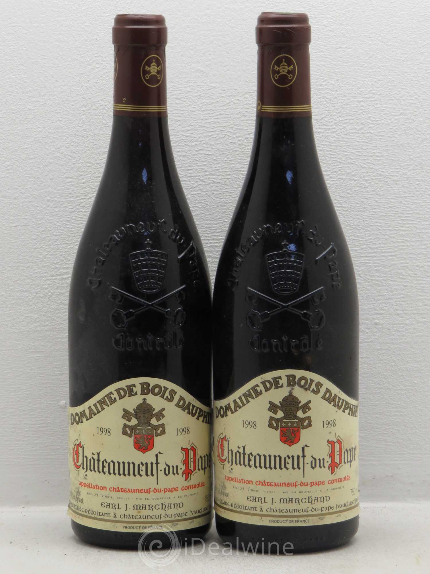 Châteauneuf-du-Pape Domaine Bois Dauphin 1998 - Posten von 2 Flaschen - 0