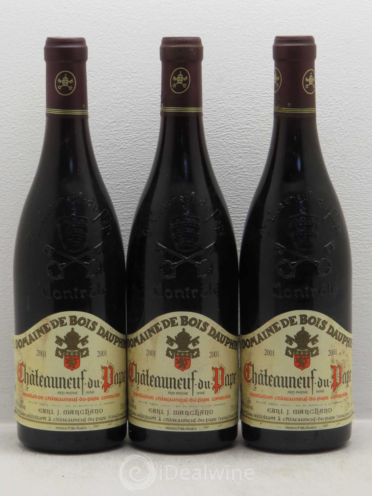 Châteauneuf-du-Pape Domaine Bois Dauphin 2001 - Posten von 3 Flaschen - 0