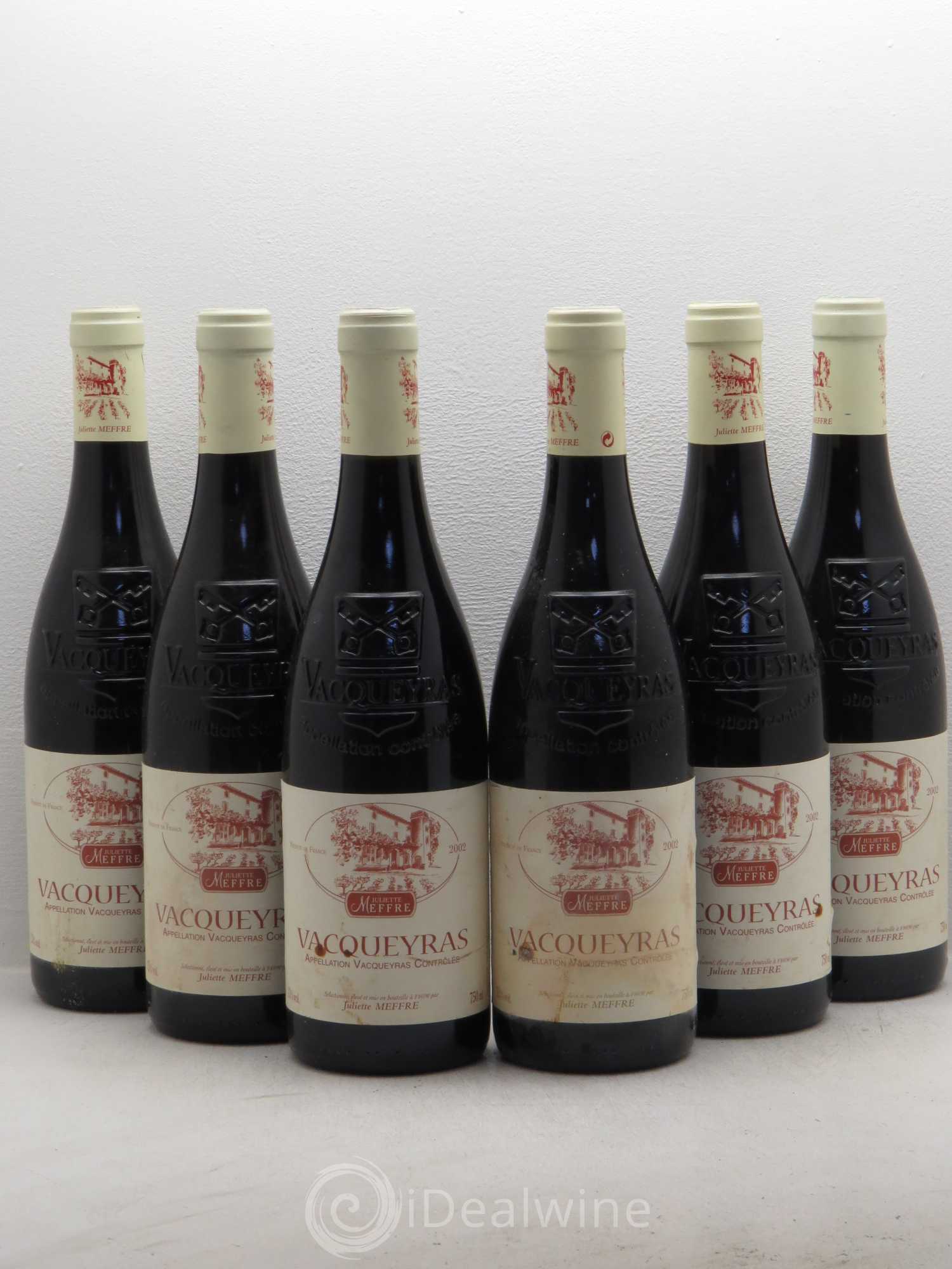 Vacqueyras Juliette Meffre (sans prix de réserve) 2002 - Posten von 6 Flaschen - 0